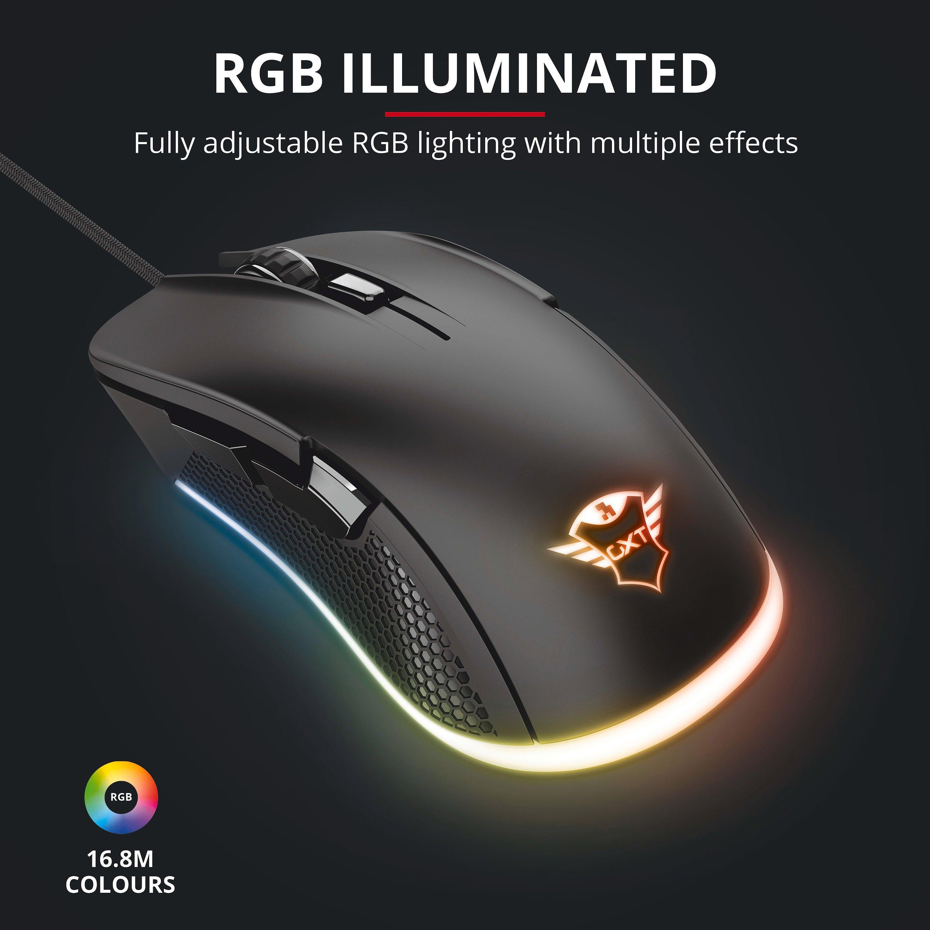Black - Trust - Trust GXT 922 YBAR Gaming Mouse - Black - 5