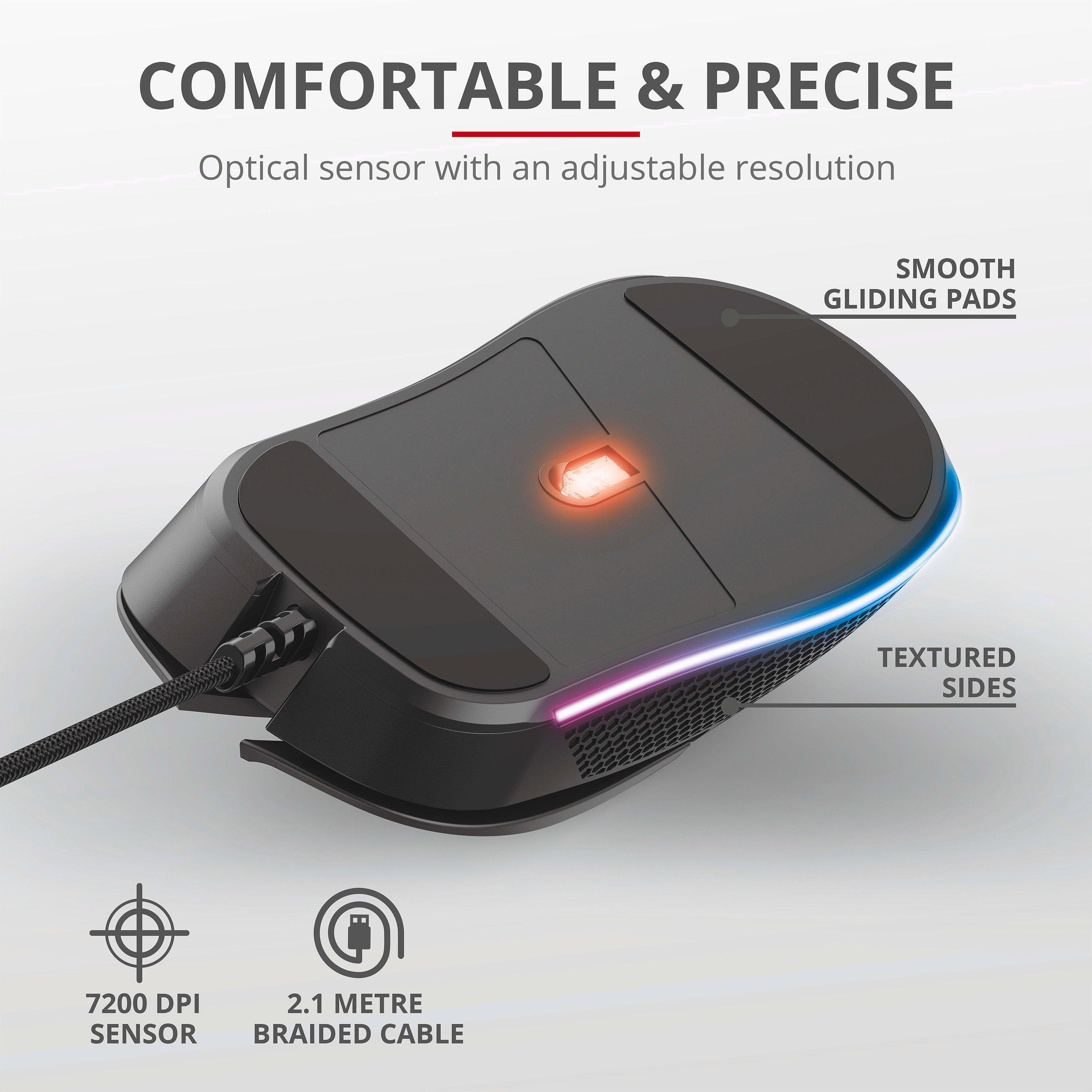 Black - Trust - Trust GXT 922 YBAR Gaming Mouse - Black - 7