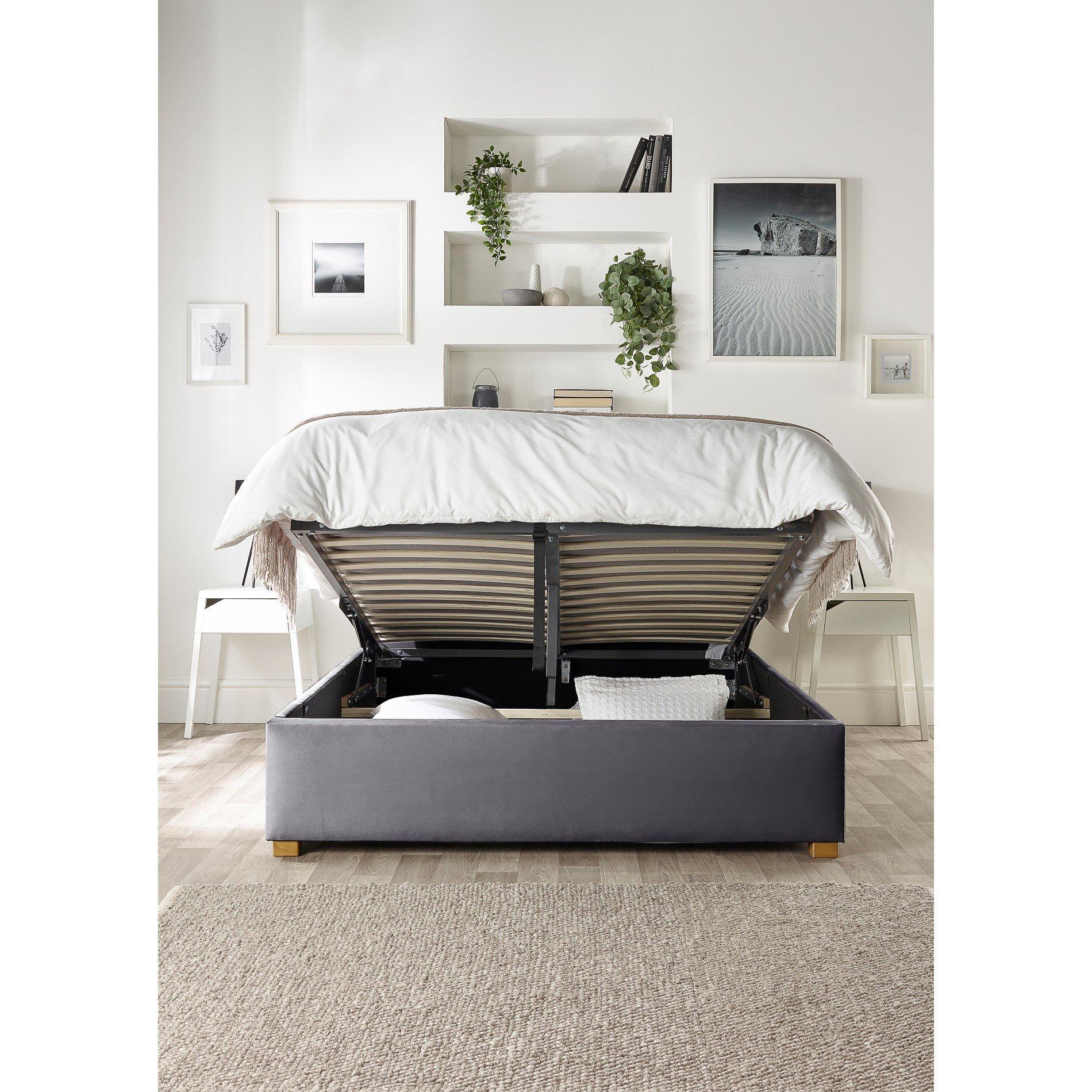 Steel - Catherine Lansfield - Catherine Lansfield Boutique Ottoman Bed - 2
