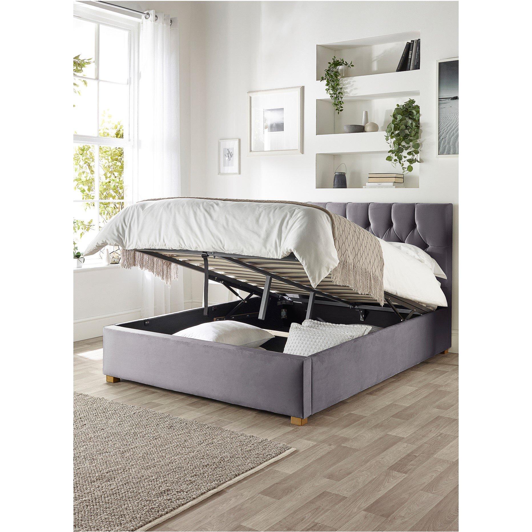 Steel - Catherine Lansfield - Catherine Lansfield Boutique Ottoman Bed - 4