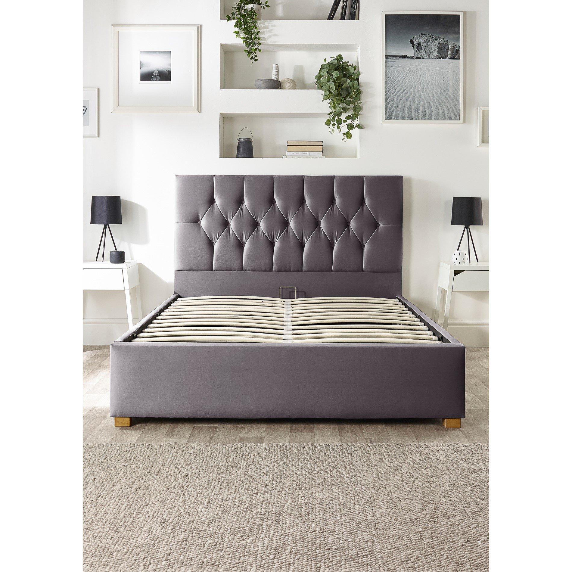 Steel - Catherine Lansfield - Catherine Lansfield Boutique Ottoman Bed - 6