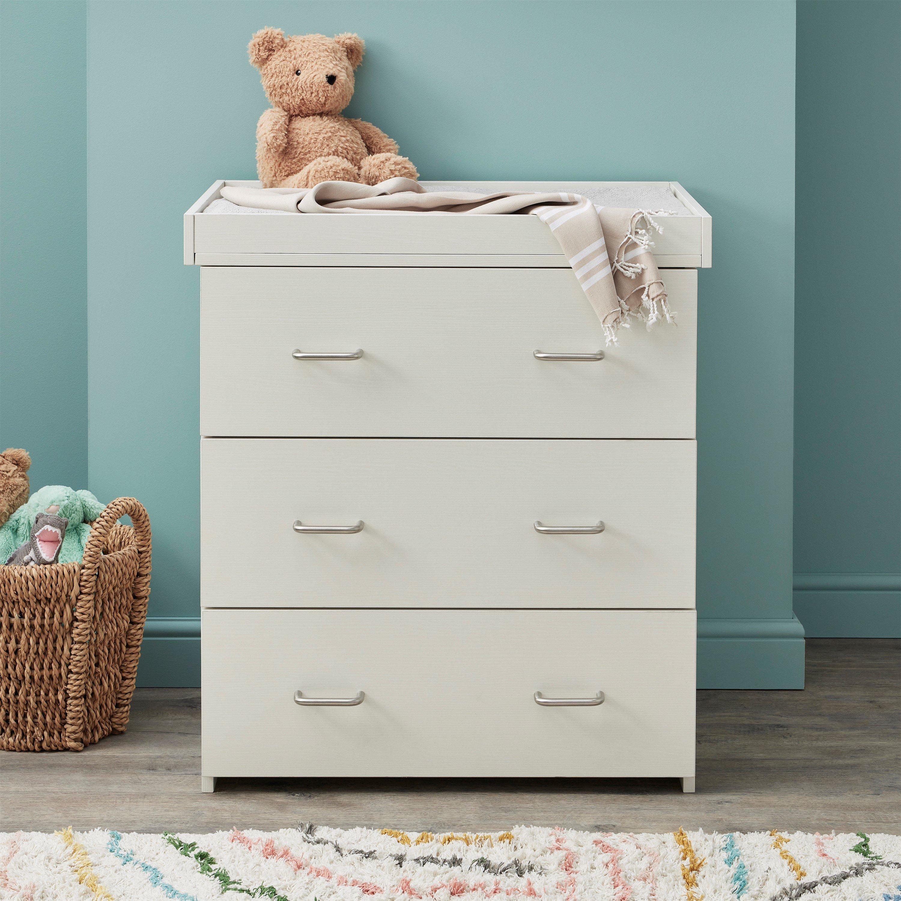 White Wash - Babymore - Caro 2 Piece Nursery Room Set - White Wash - 4