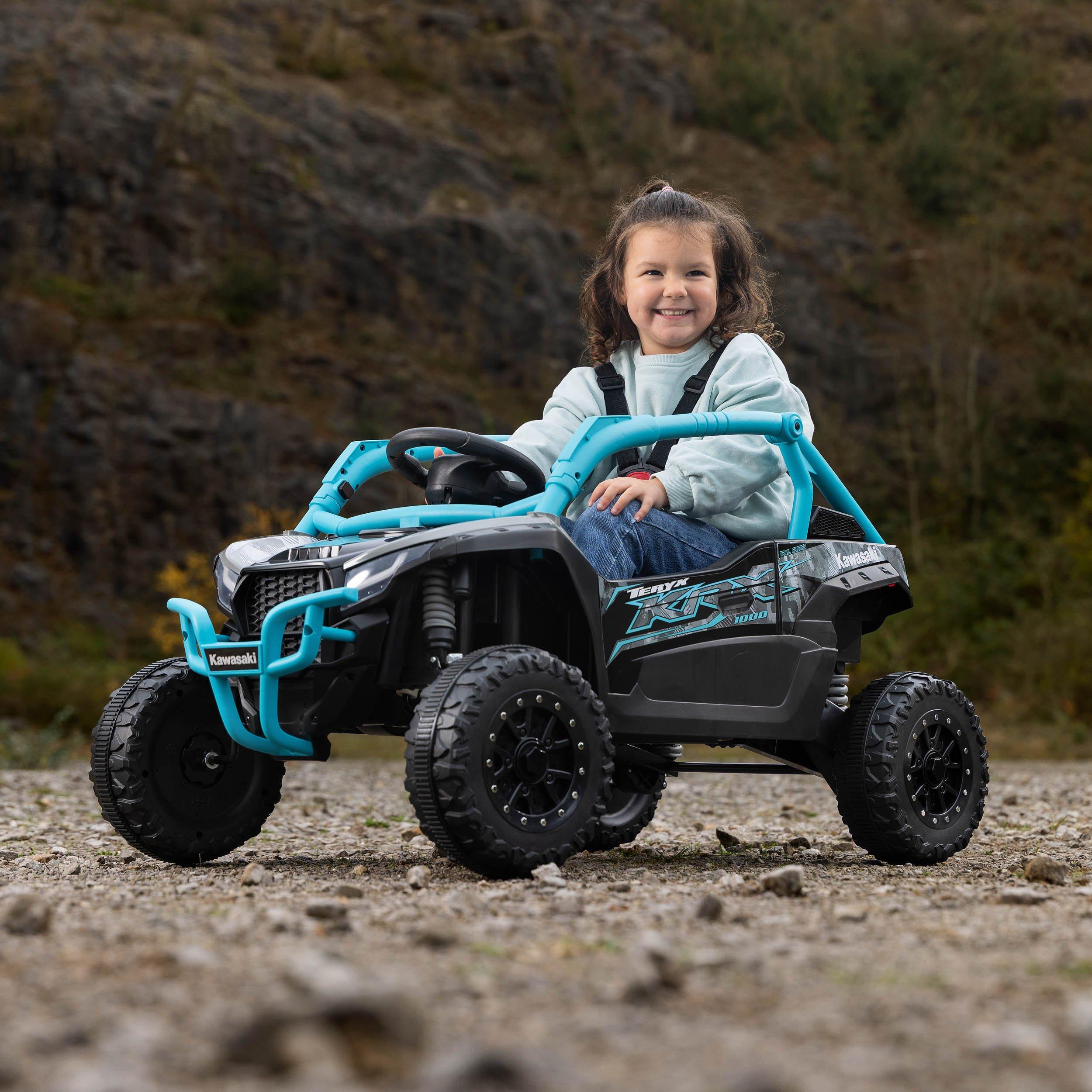 Black And Blue - Xootz - Kawasaki KRX 1000 12v Ride On-Black/Blue - 1