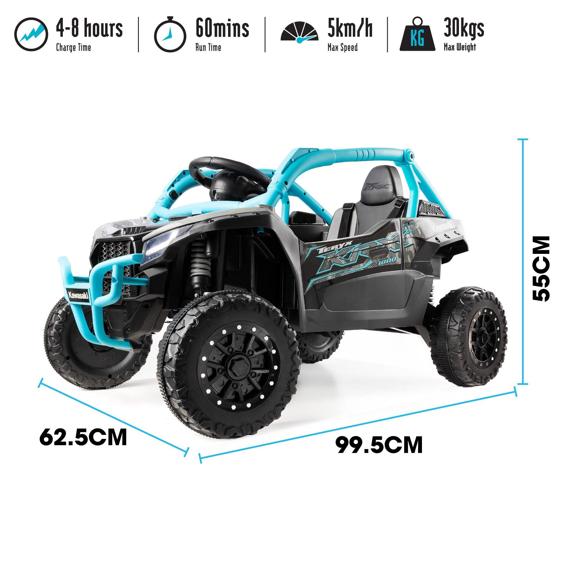 Black And Blue - Xootz - Kawasaki KRX 1000 12v Ride On-Black/Blue - 2