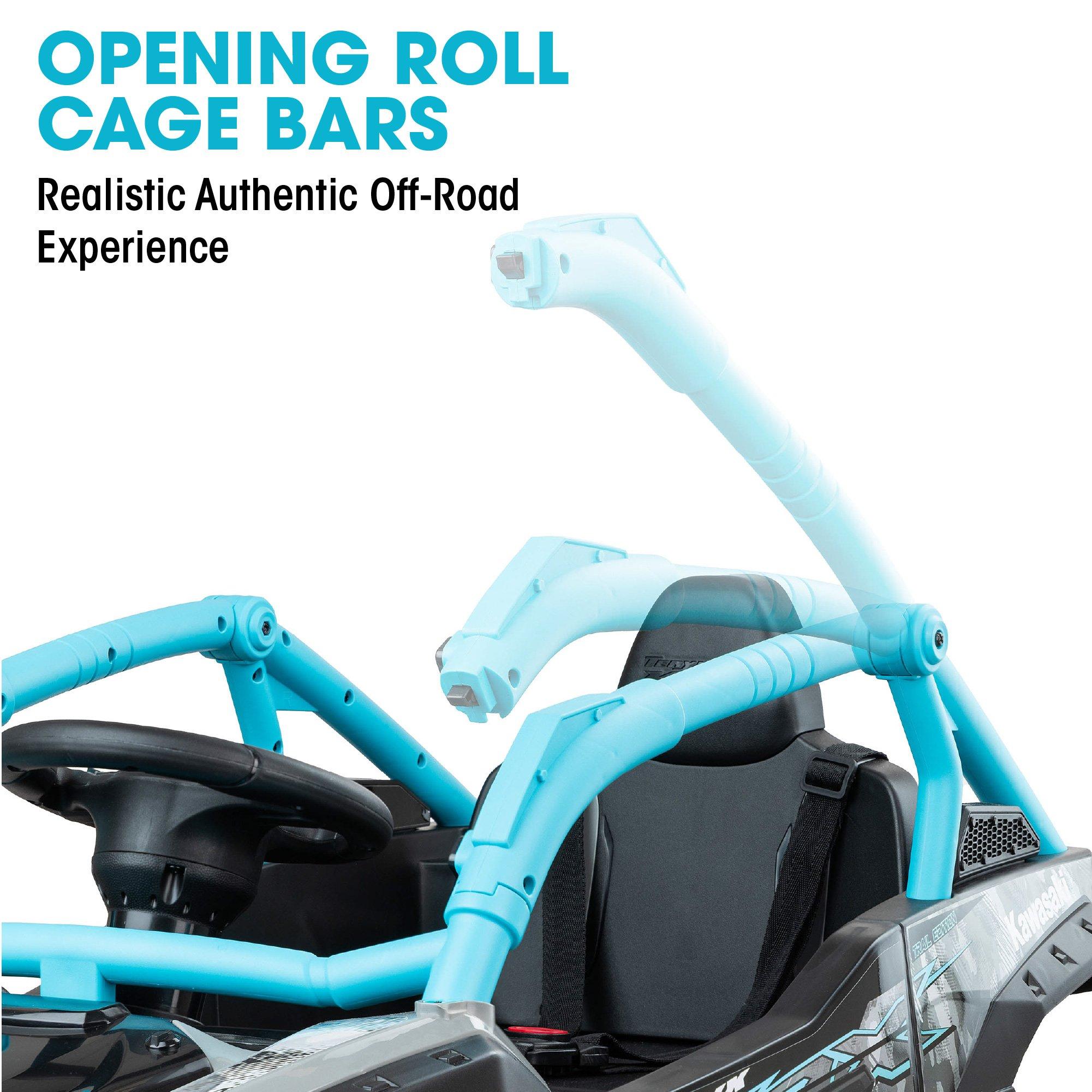 Black And Blue - Xootz - Kawasaki KRX 1000 12v Ride On-Black/Blue - 5