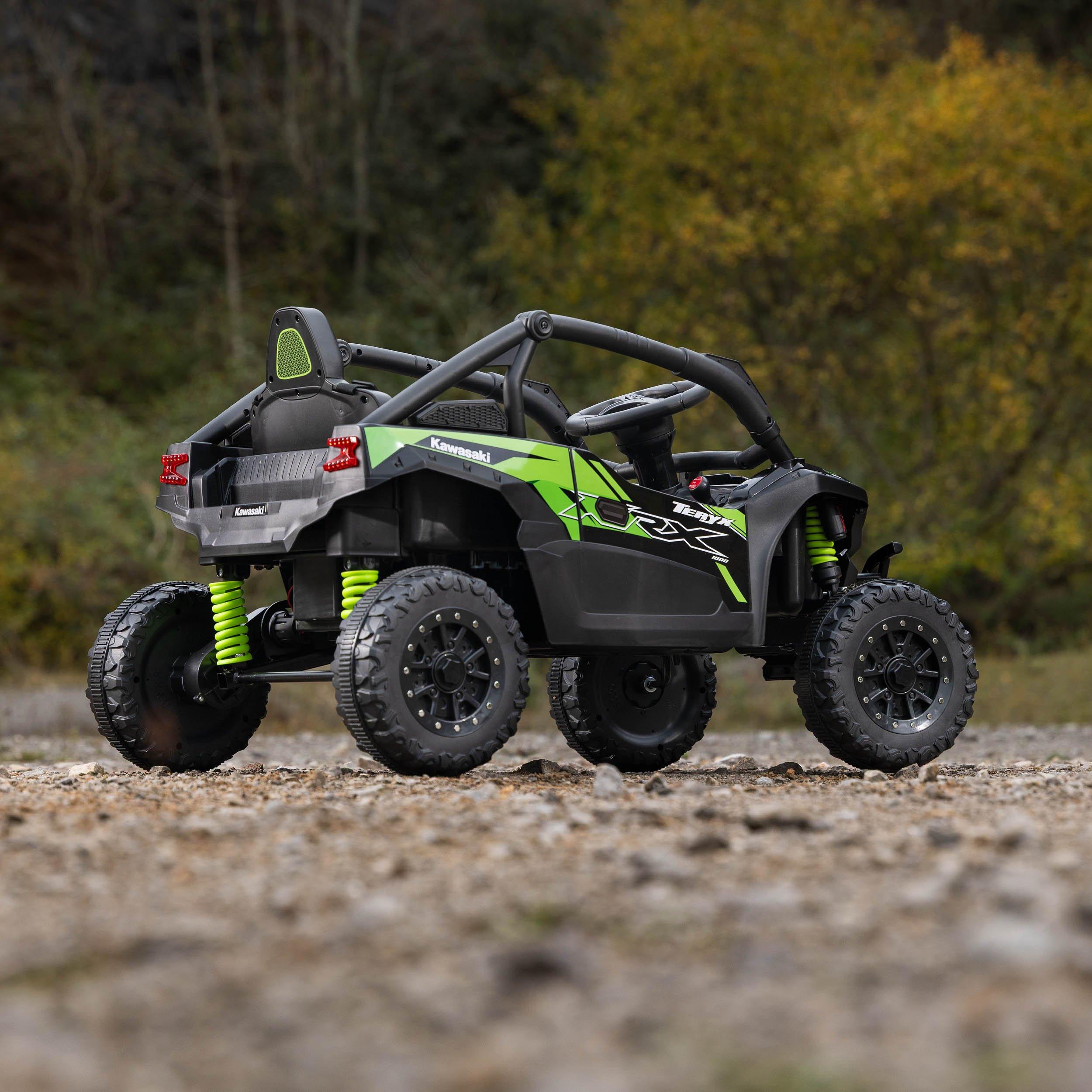Black And Green - Xootz - Kawasaki KRX 1000 12v Ride On-Black/Green - 8