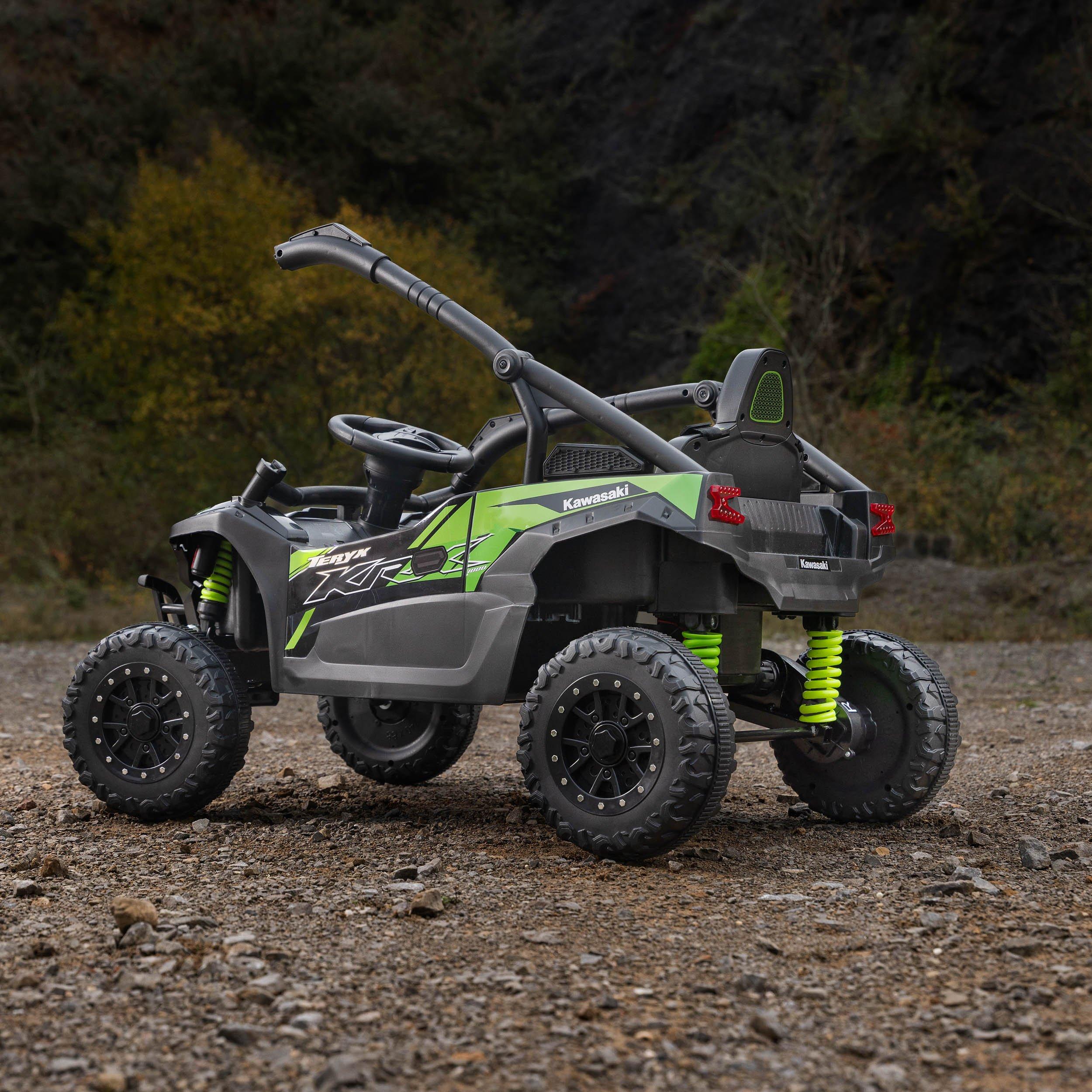 Black And Green - Xootz - Kawasaki KRX 1000 12v Ride On-Black/Green - 9