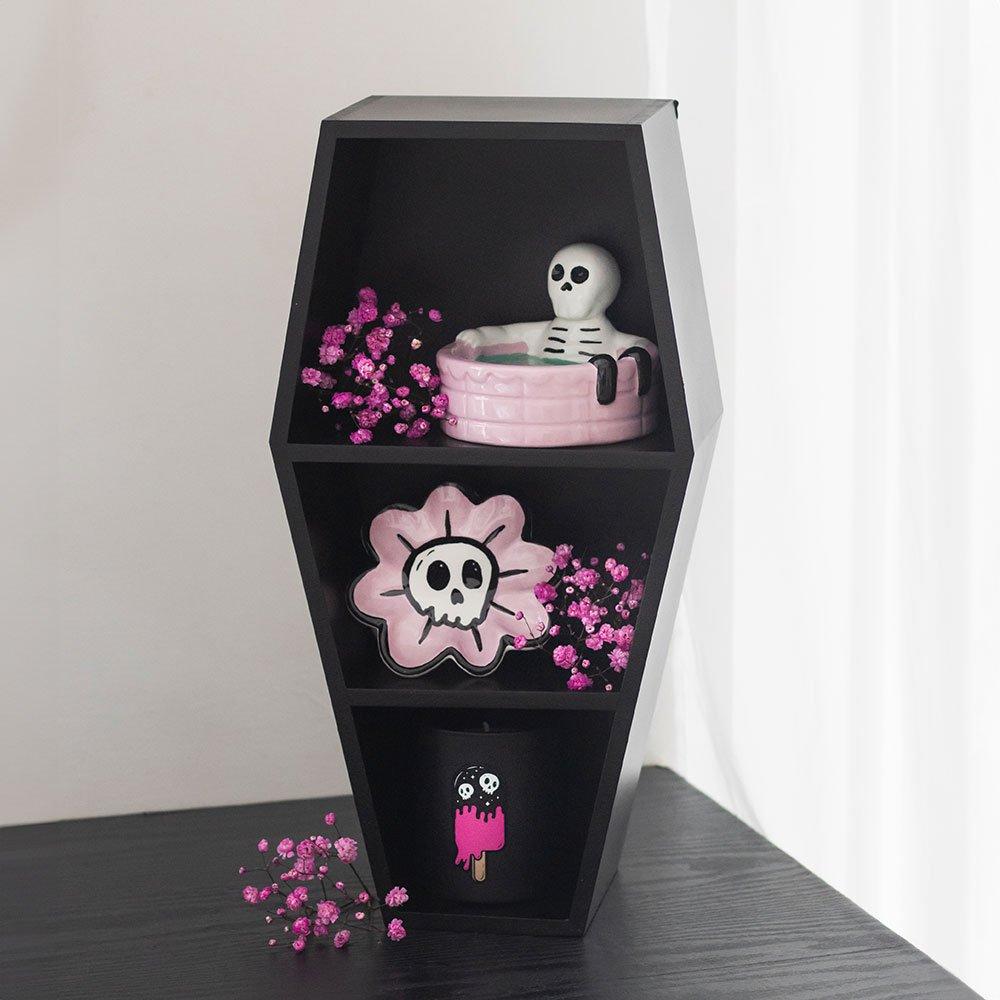 Something Different  Small Coffin Shelf Black