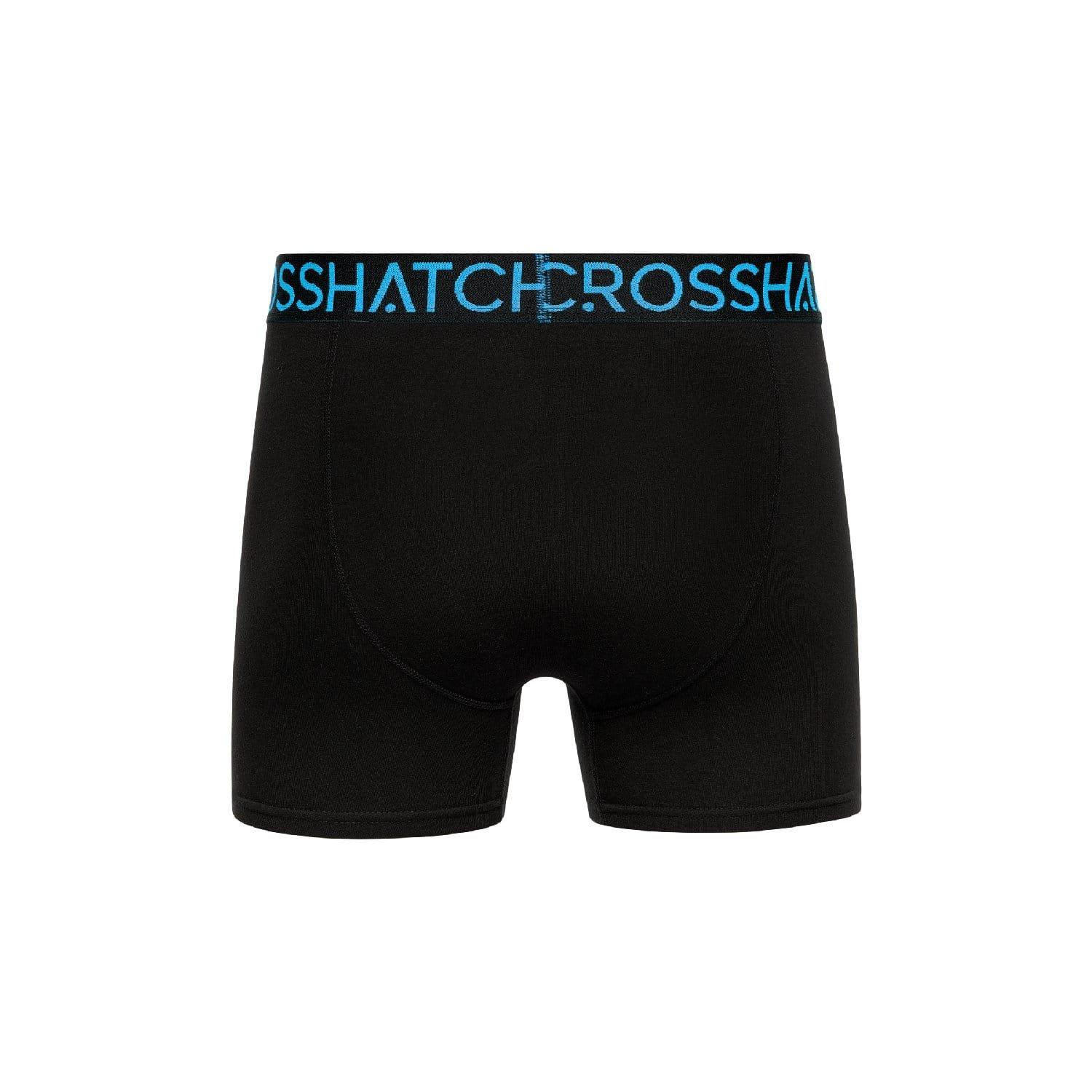 Black - Crosshatch - 3 Pack of Monoglow Boxers - 3