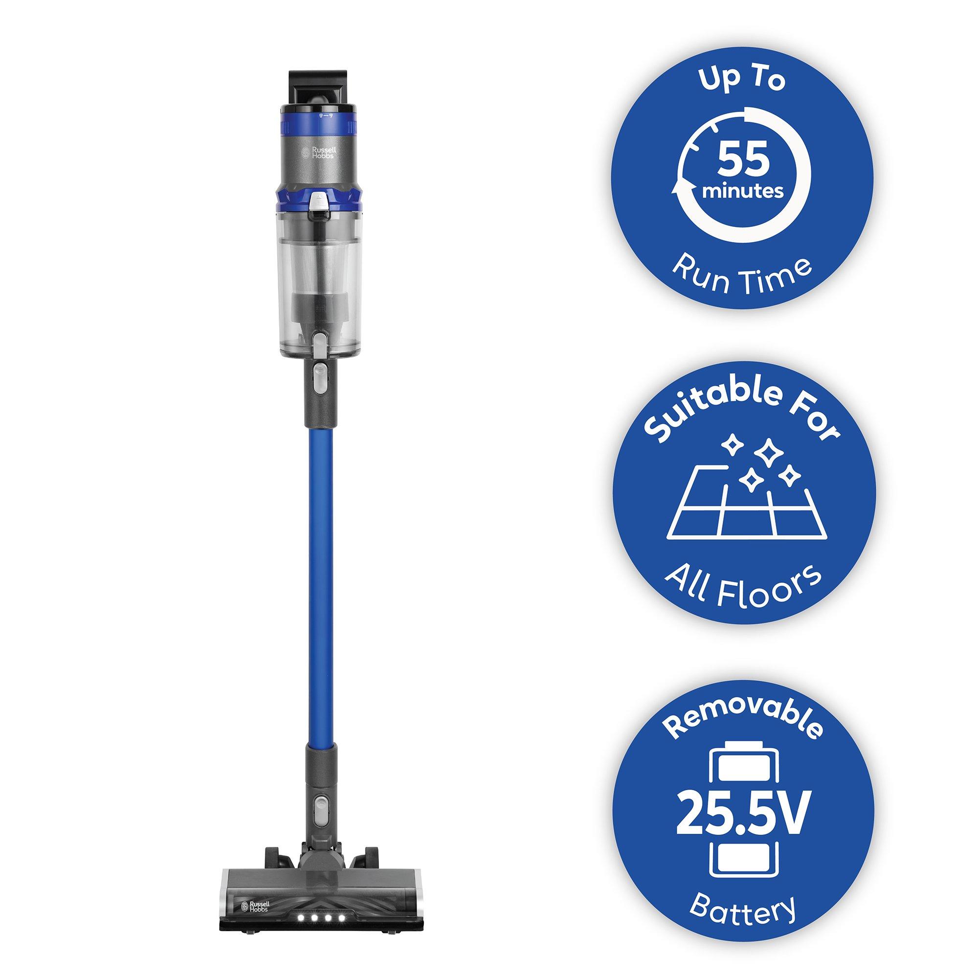 Grey And Blue - Russell Hobbs - RHHS7101 Glide Pro Swift Cordless Vacuum - 12