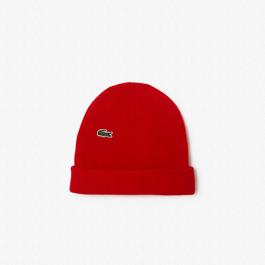 Lacoste Ribbed Wool Beanie