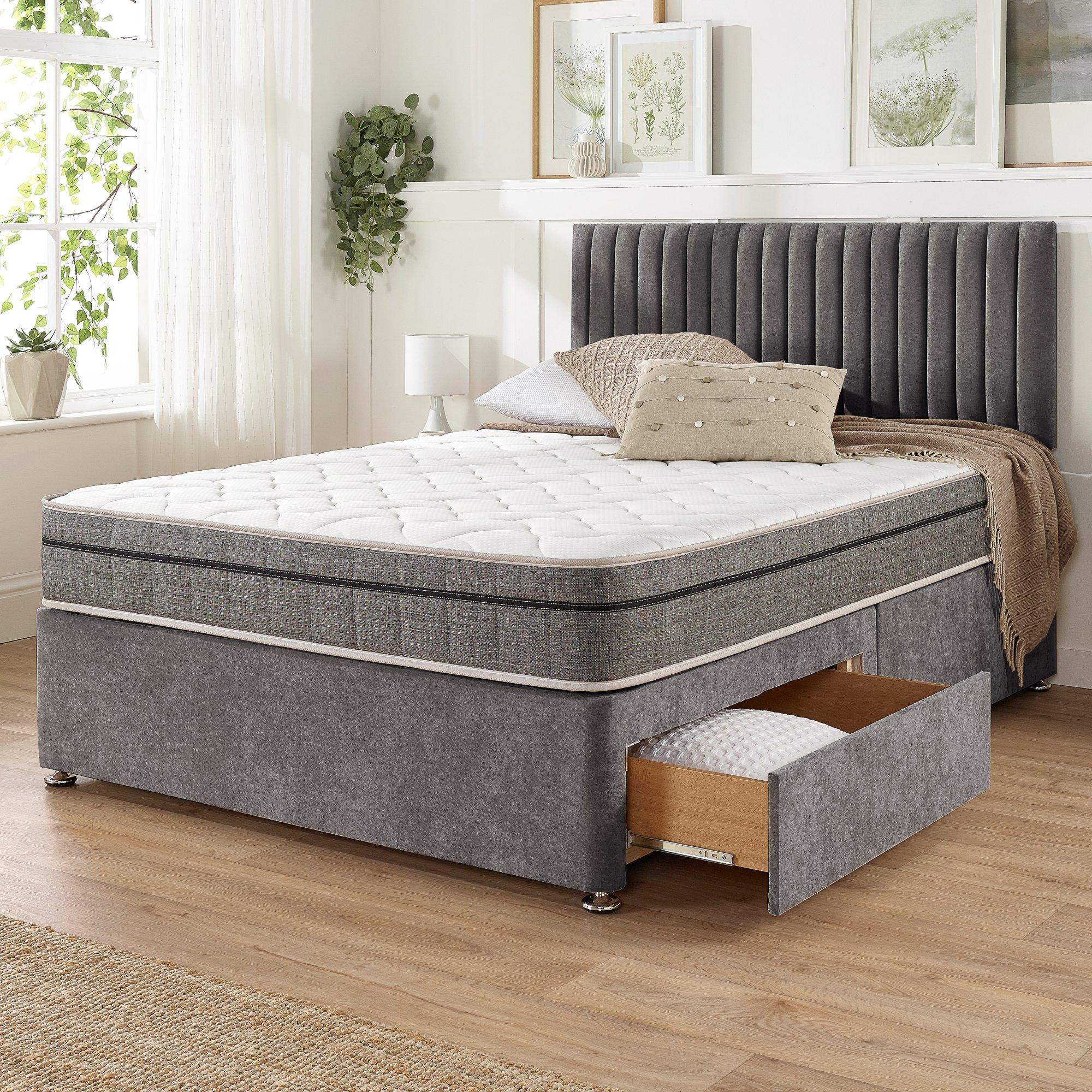 Slate - Aspire - Grant Divan with Mattress 2 Drawers - 5