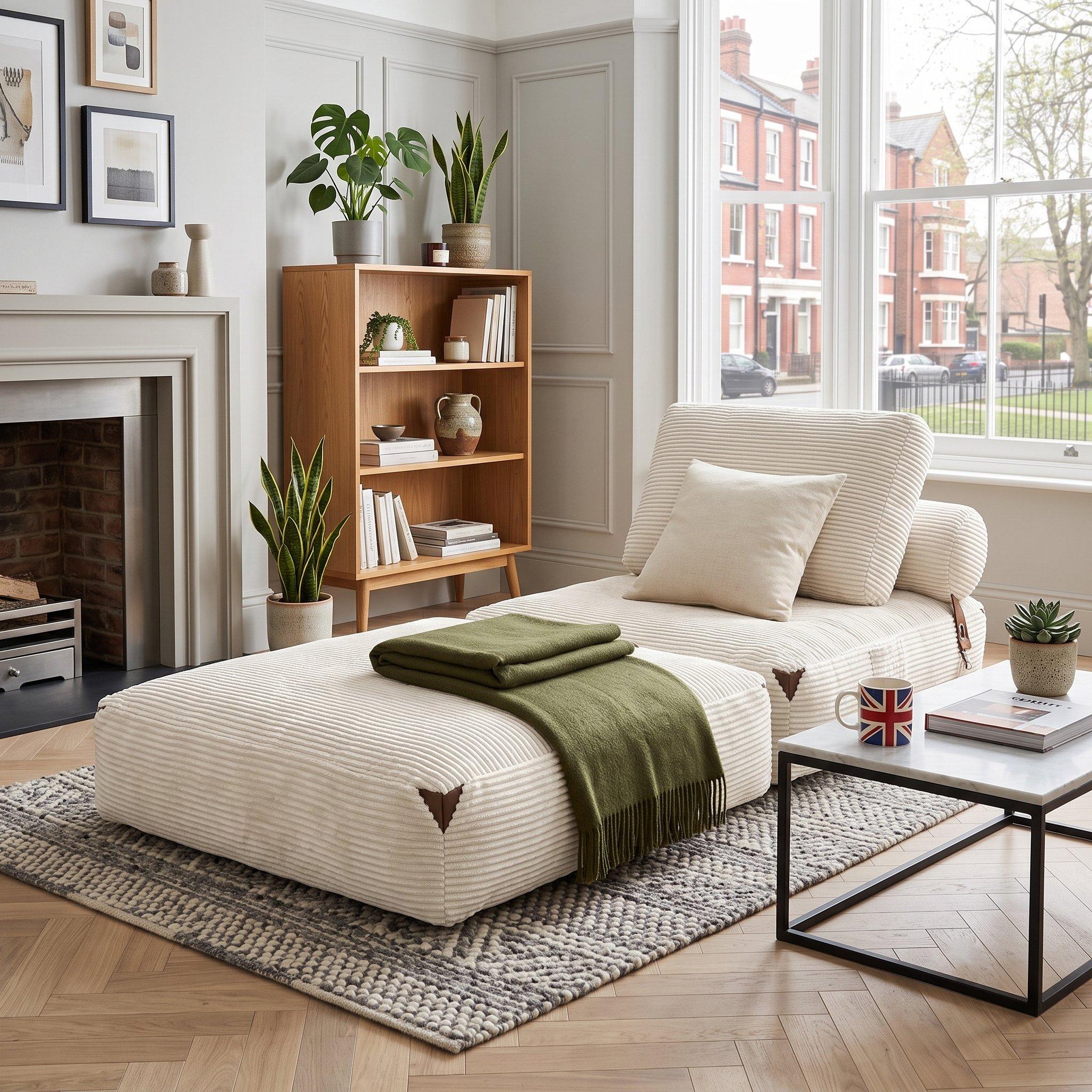 White - Urban Meuble - SOFA BED Convertible Lounge - 2