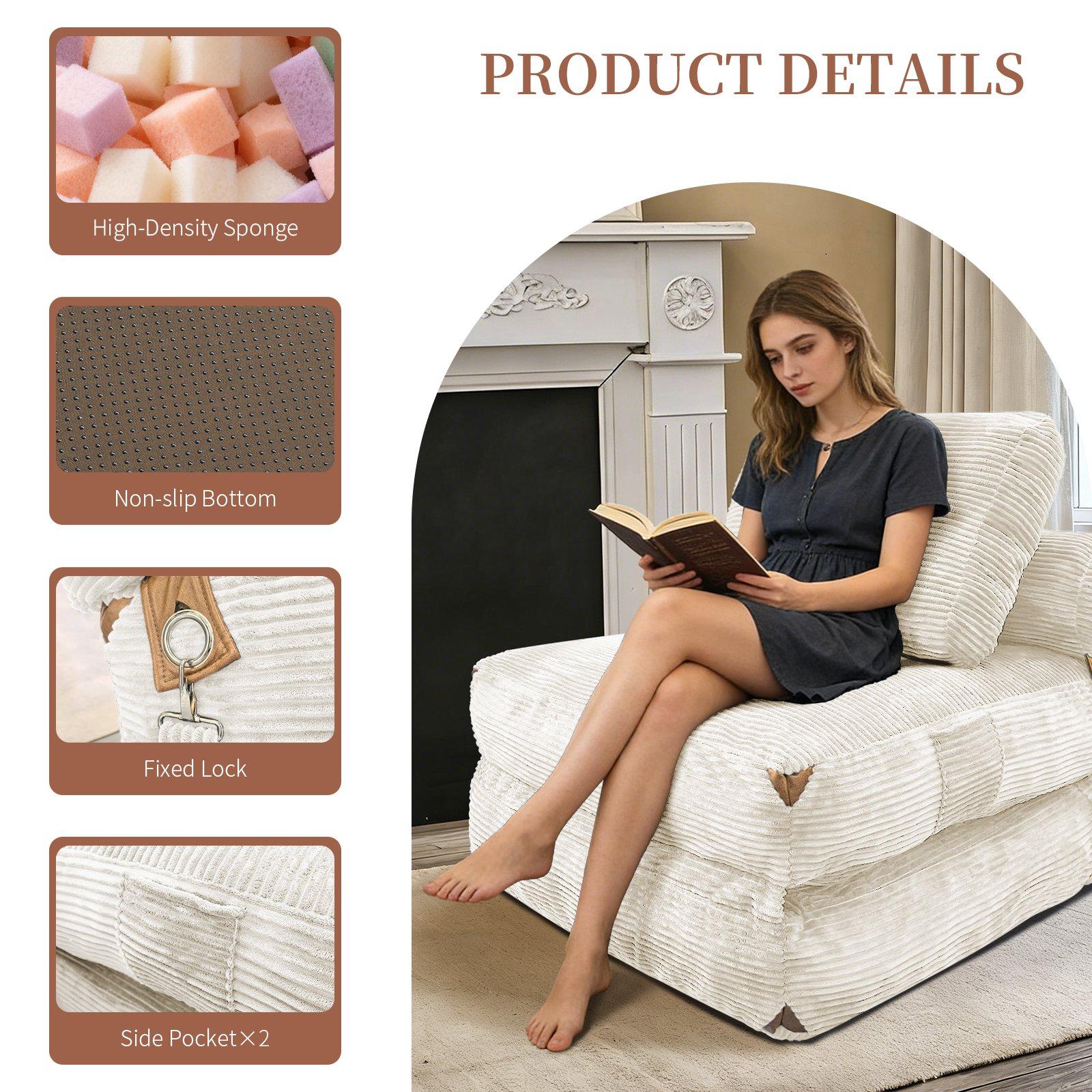 White - Urban Meuble - SOFA BED Convertible Lounge - 8