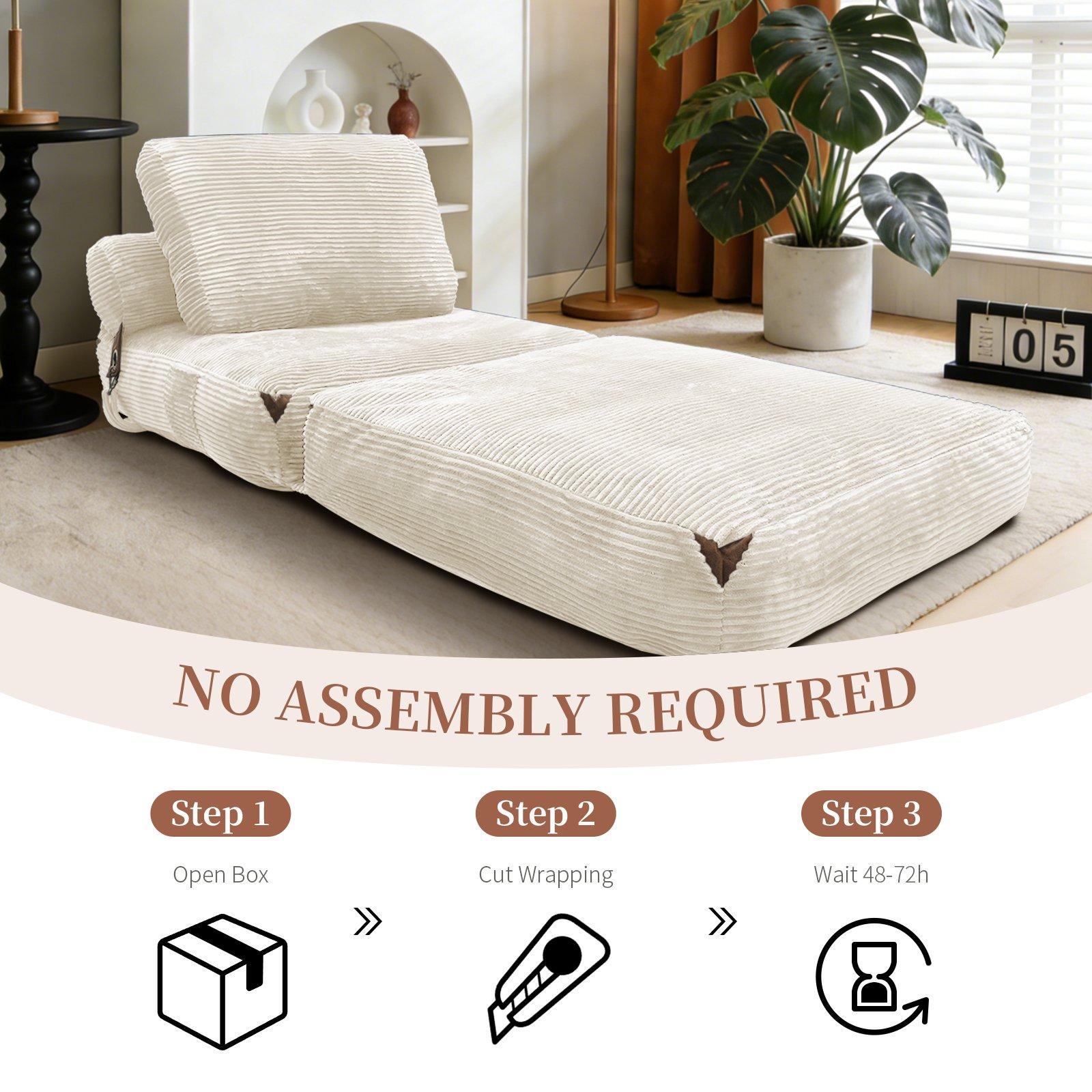 White - Urban Meuble - SOFA BED Convertible Lounge - 9