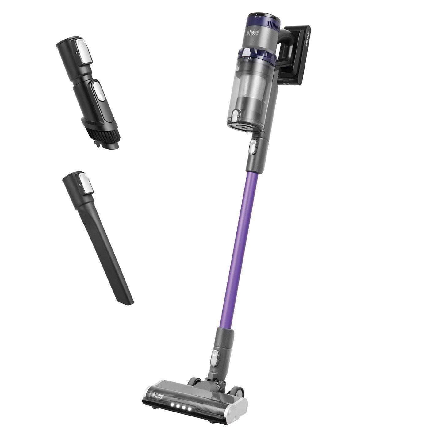 Grey And Purple - Russell Hobbs - RHHS8101 Glide Pro Ultra Cordless Stick Vacuum - 1