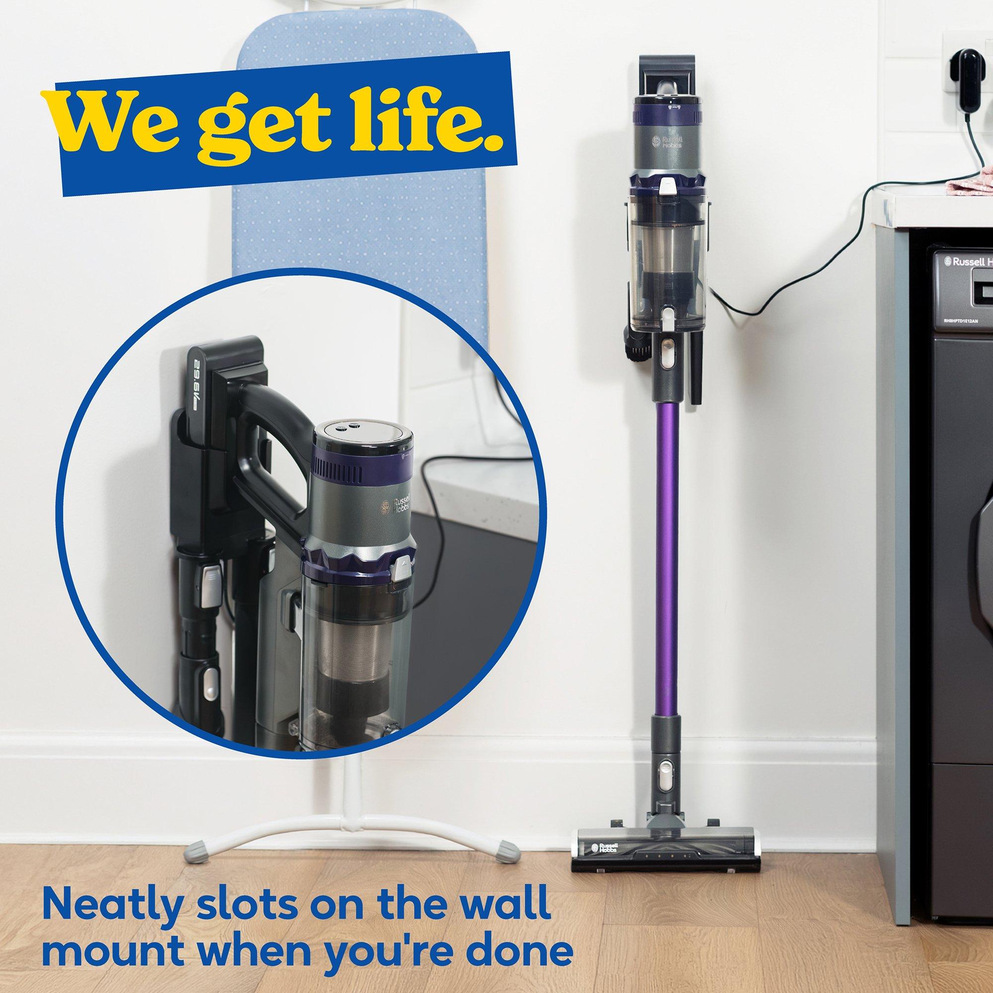 Grey And Purple - Russell Hobbs - RHHS8101 Glide Pro Ultra Cordless Stick Vacuum - 11