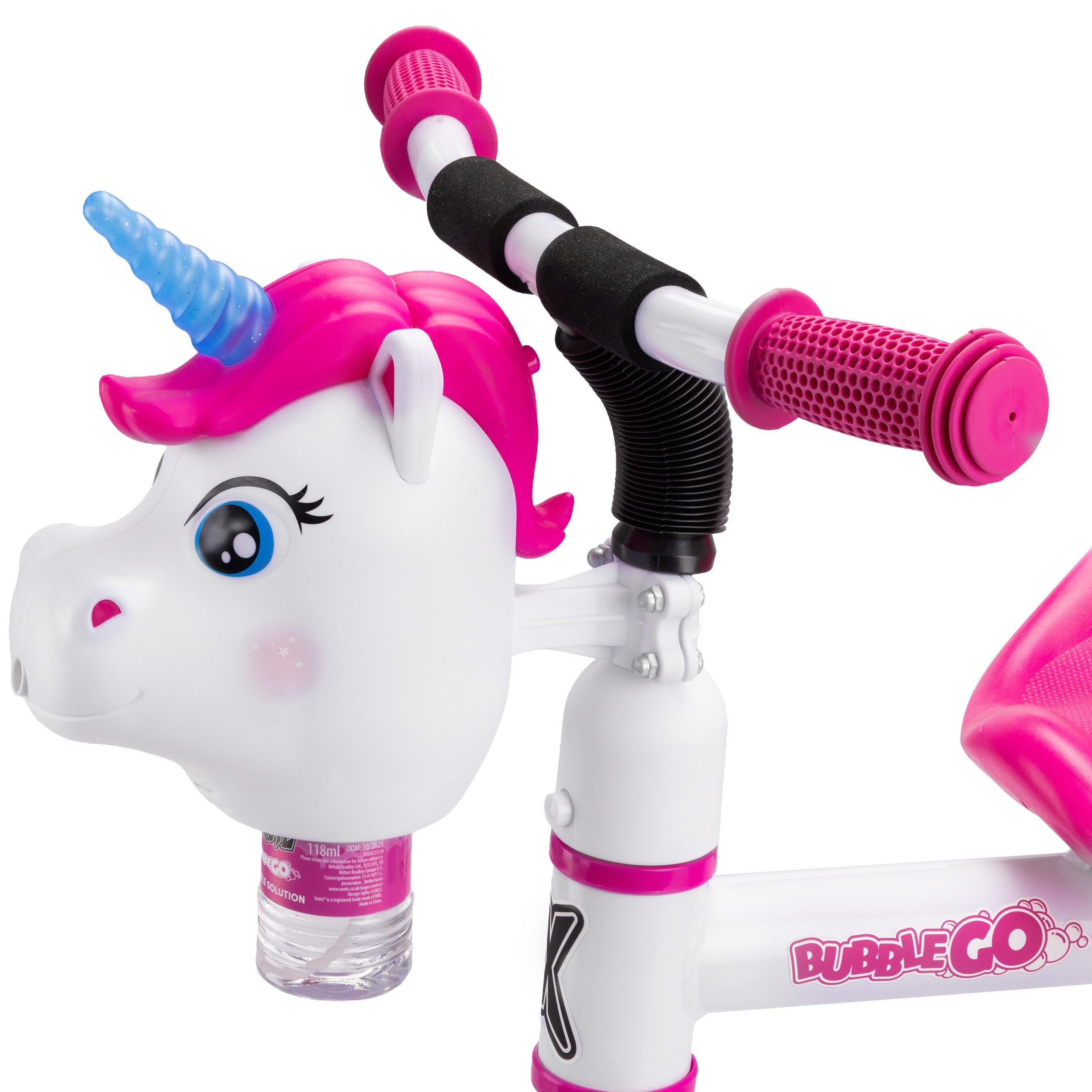 White And Pink - Xootz - Unicorn Bubble Go Trike - White - 6
