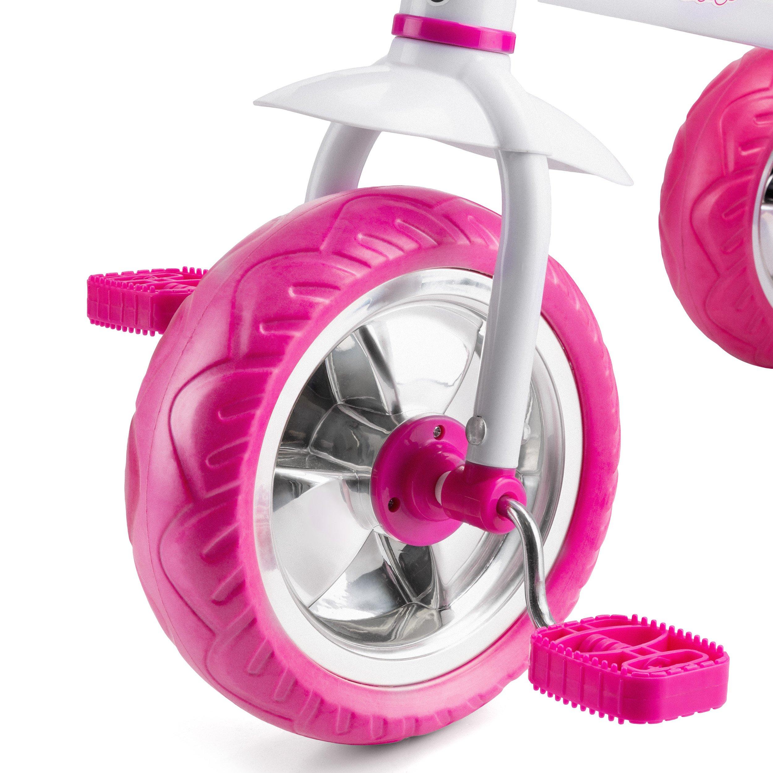 White And Pink - Xootz - Unicorn Bubble Go Trike - White - 7