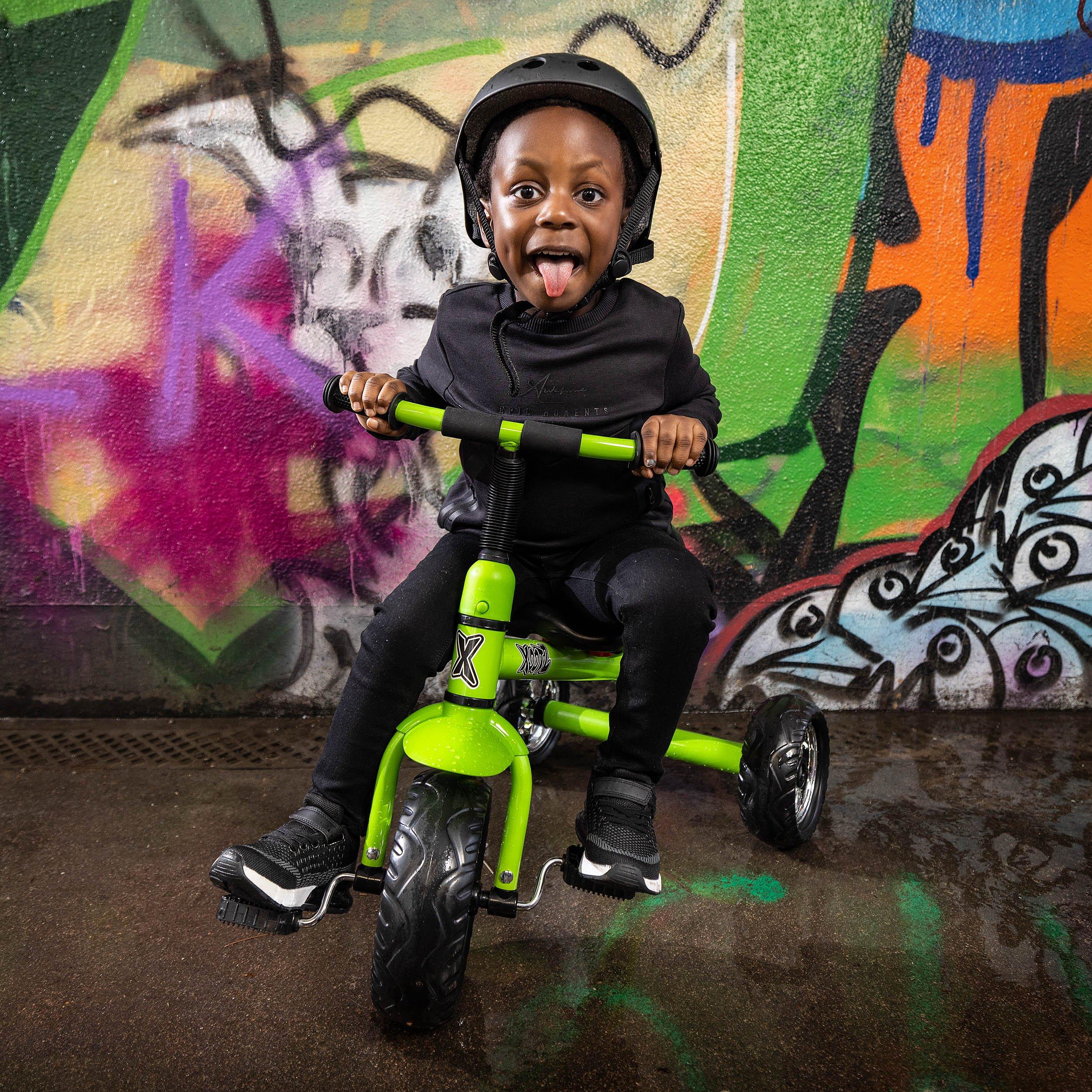 Xootz Kids Trike - Green - Ages 3+ - Steel Frame - Puncture Proof EVA Tyres - Image 9