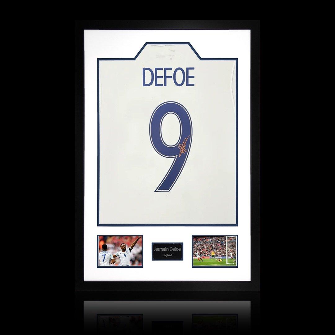 White - The Fan Cave - Jermain Defoe Signed England Shirt Premium Frame - 1