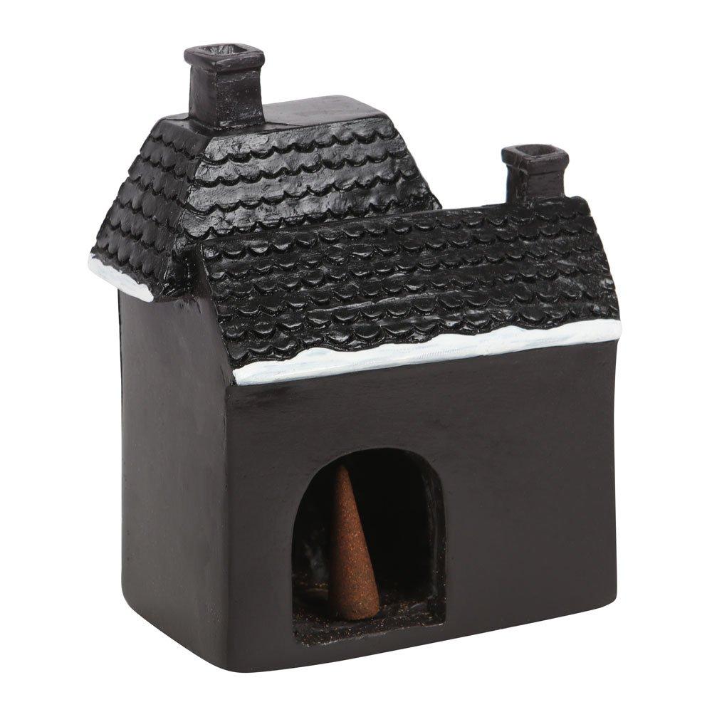 Black - Something Different - Haunted Holiday House Incense Cone Burner - 4