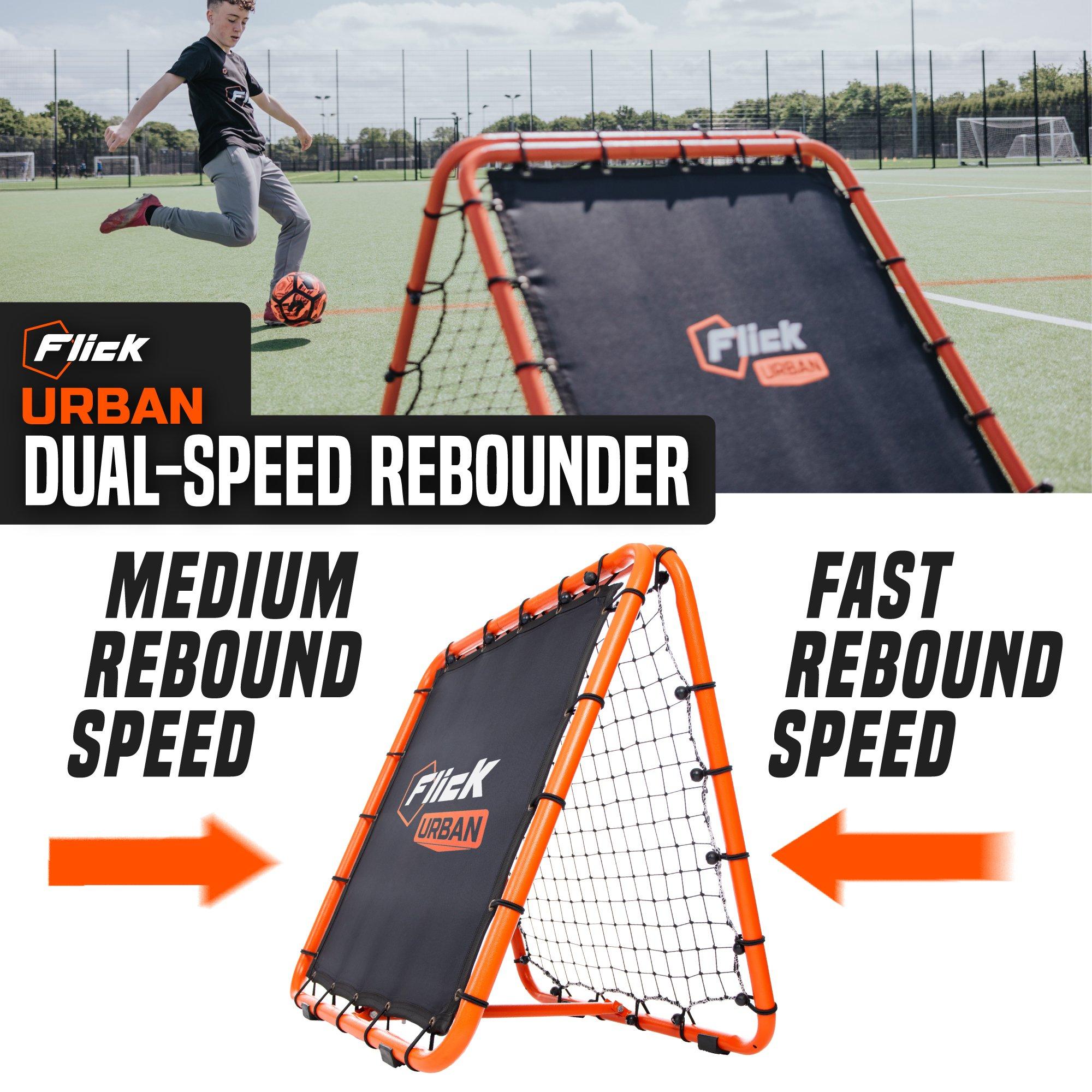 Orange & Black - Football Flick - Urban Dual Speed Rebound Net - 2
