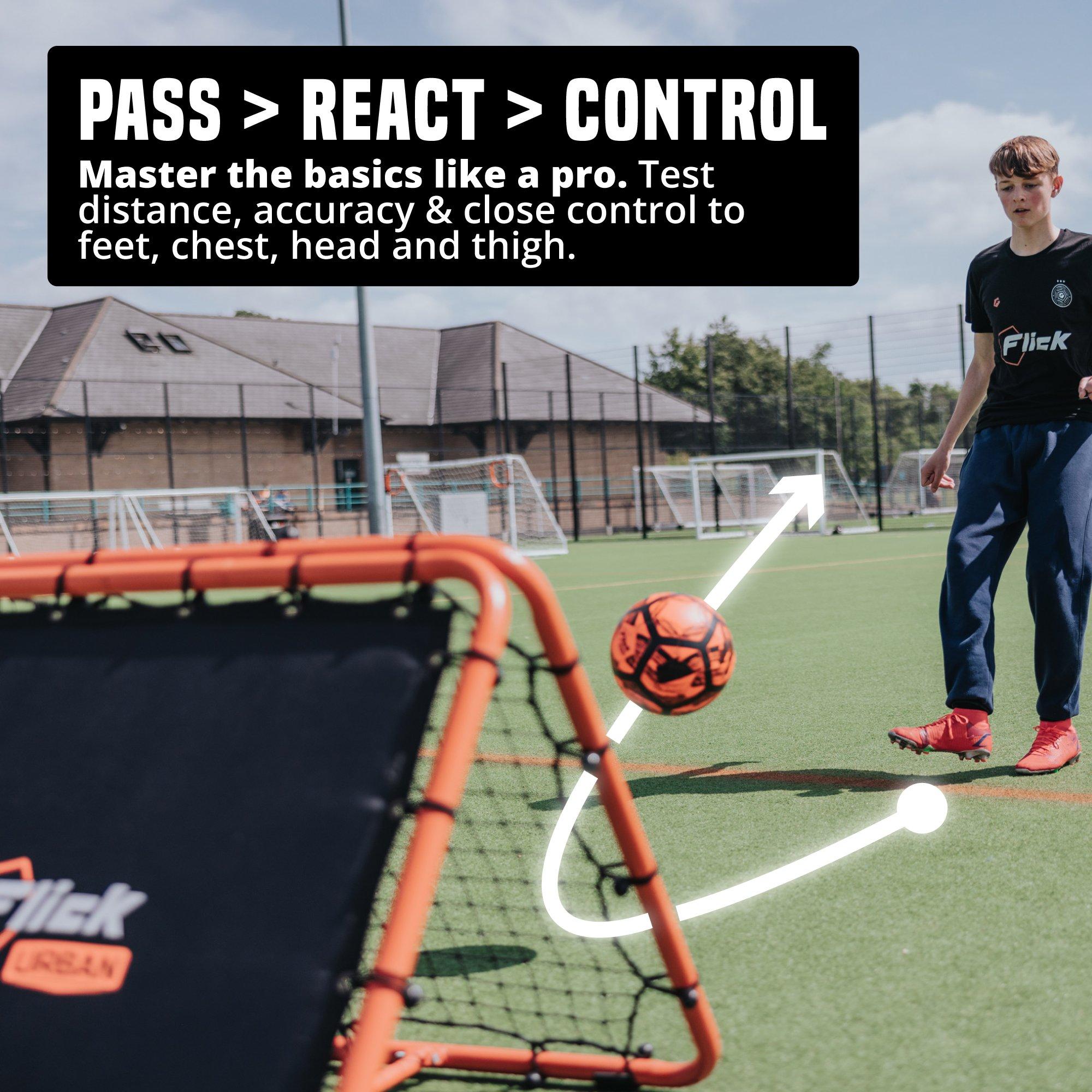 Orange & Black - Football Flick - Urban Dual Speed Rebound Net - 3