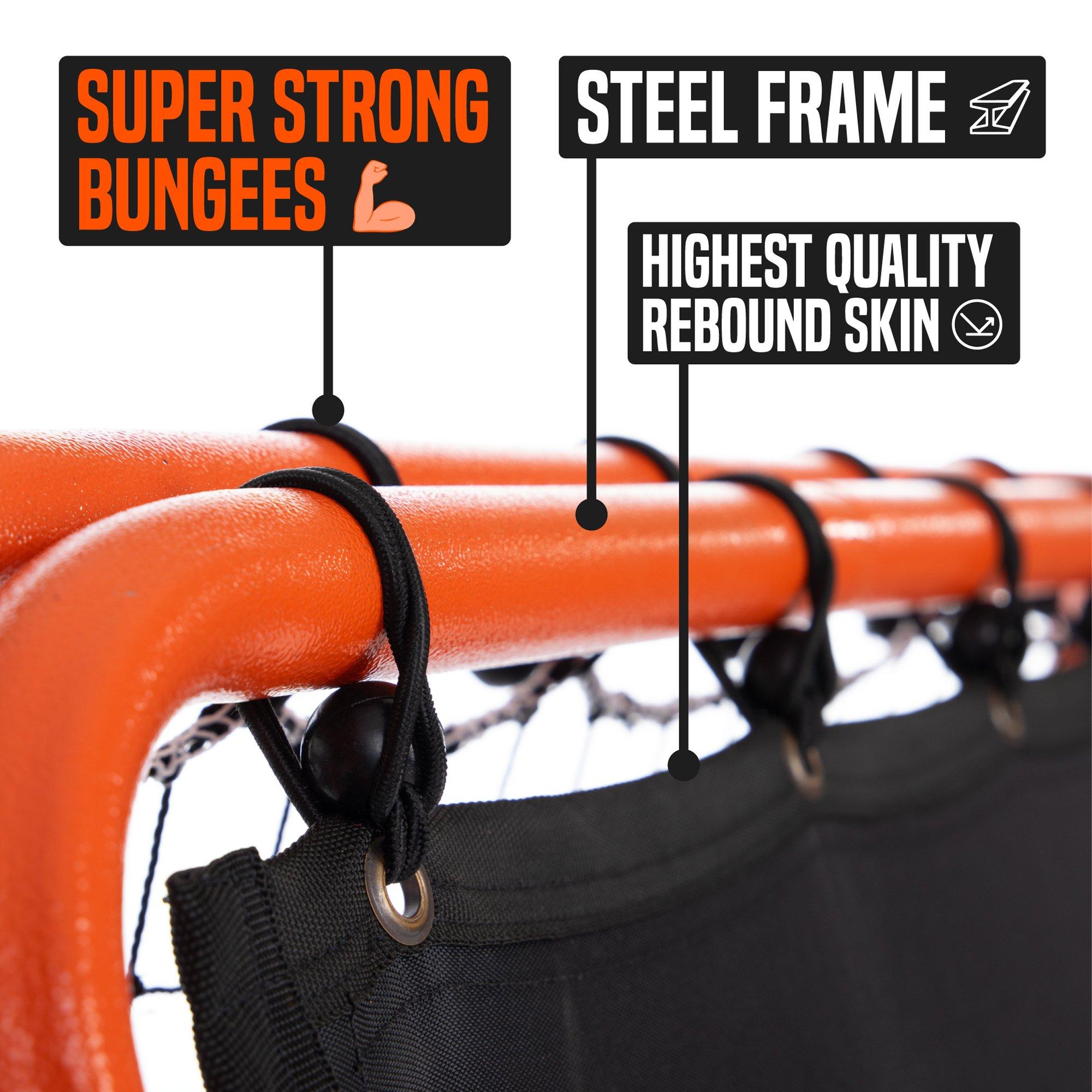 Orange & Black - Football Flick - Urban Dual Speed Rebound Net - 6