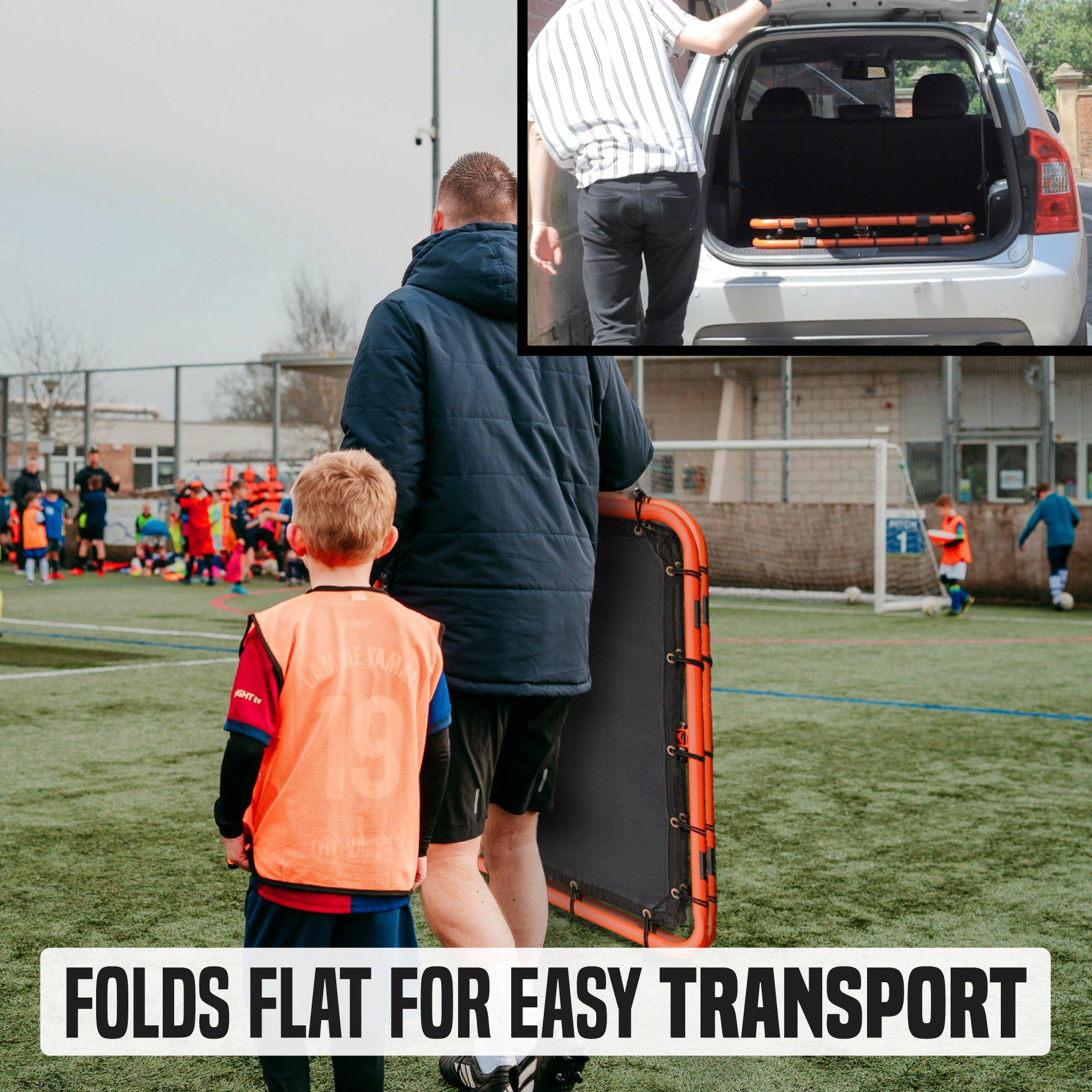 Orange & Black - Football Flick - Urban Dual Speed Rebound Net - 7