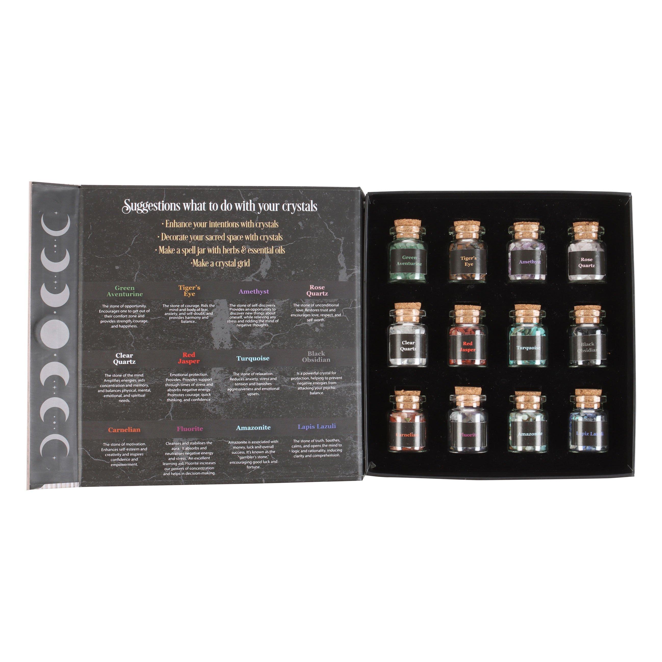 Black - Something Different - Crystals for Spells Crystal Chip Bottle Gift Set - 2