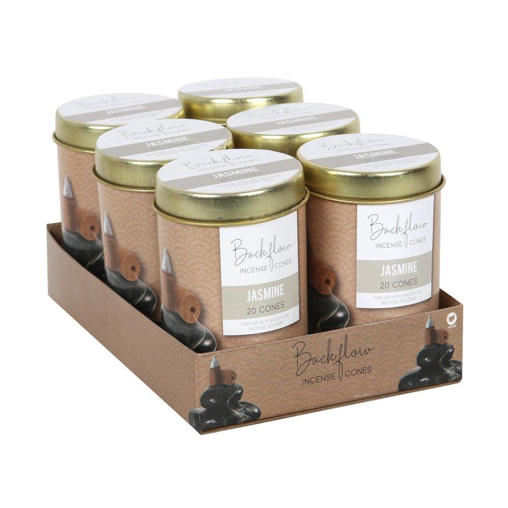 Brown - Something Different - 6 Tins of  Elements Jasmine Jumbo Backflow Cones - 2