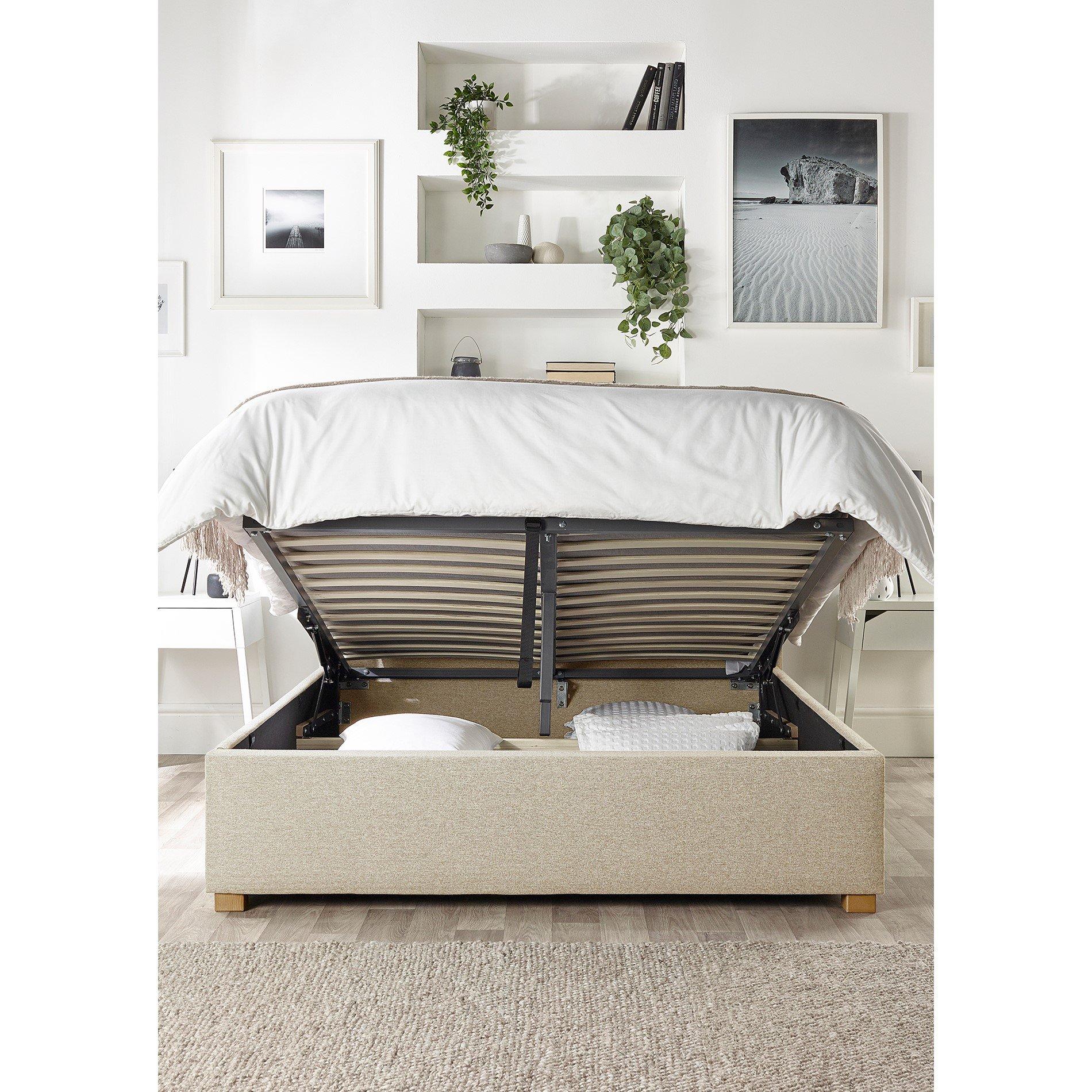 Natural - Catherine Lansfield - Catherine Lansfield Soho Ottoman Wing Bed - 2