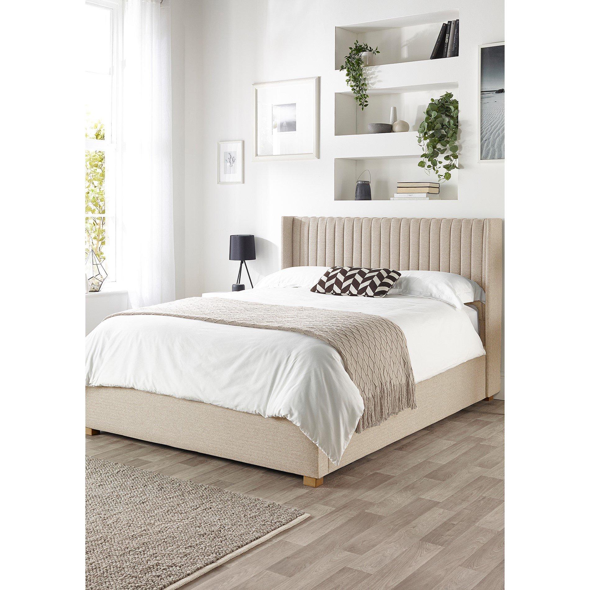 Natural - Catherine Lansfield - Catherine Lansfield Soho Ottoman Wing Bed - 4