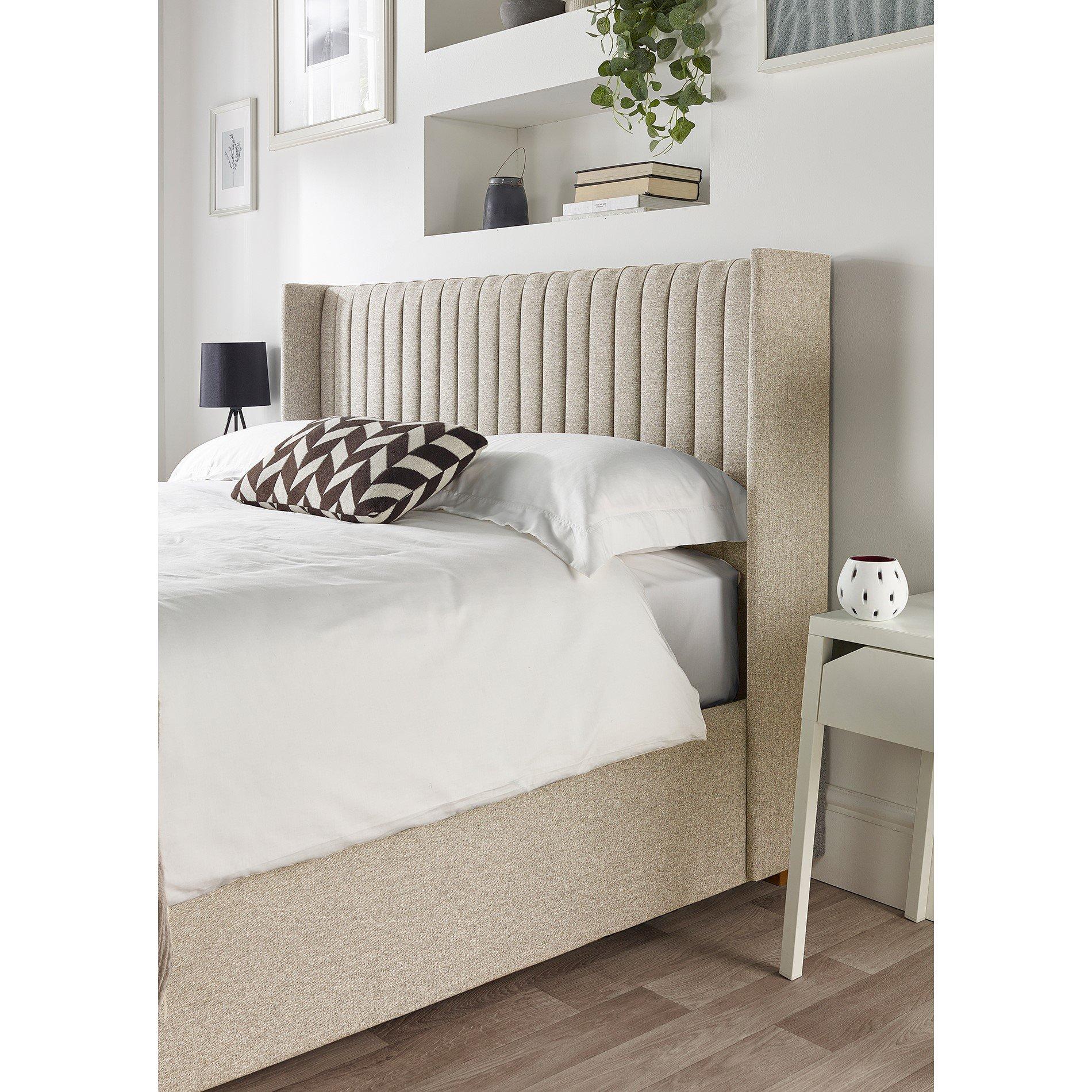 Natural - Catherine Lansfield - Catherine Lansfield Soho Ottoman Wing Bed - 5