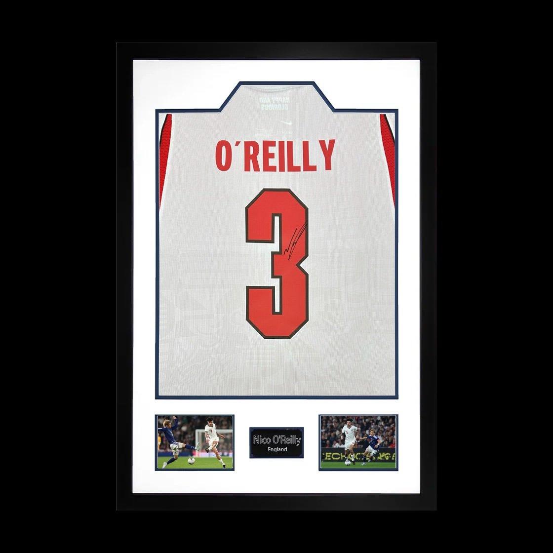 White - The Fan Cave - Nico OReilly Signed England Premium Frame - 1