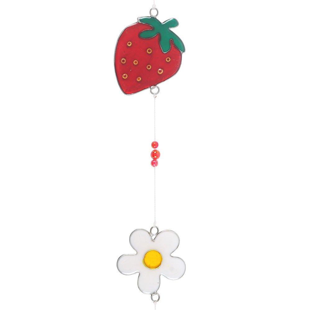 White - Something Different - String of Daisy and Strawberry Suncatchers - 3