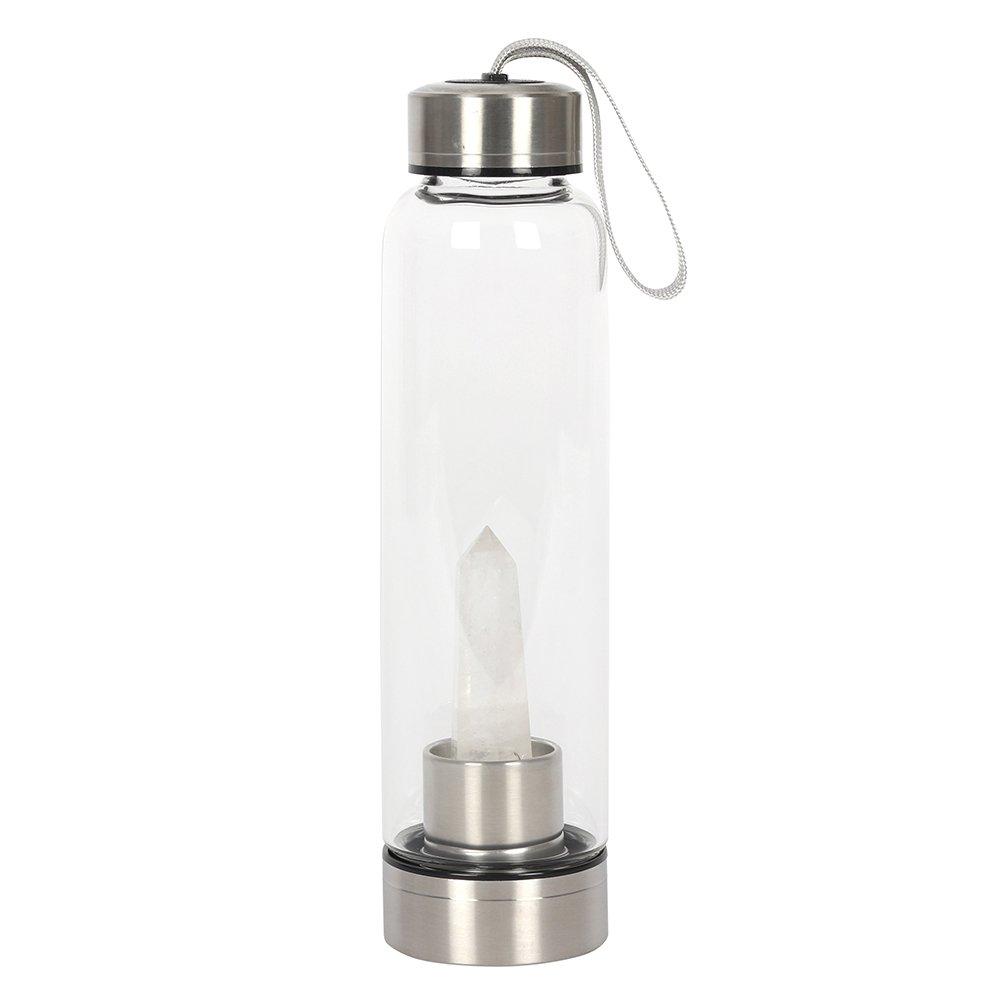 Something Different  Quartz Energising Glass Water Bottle Clear