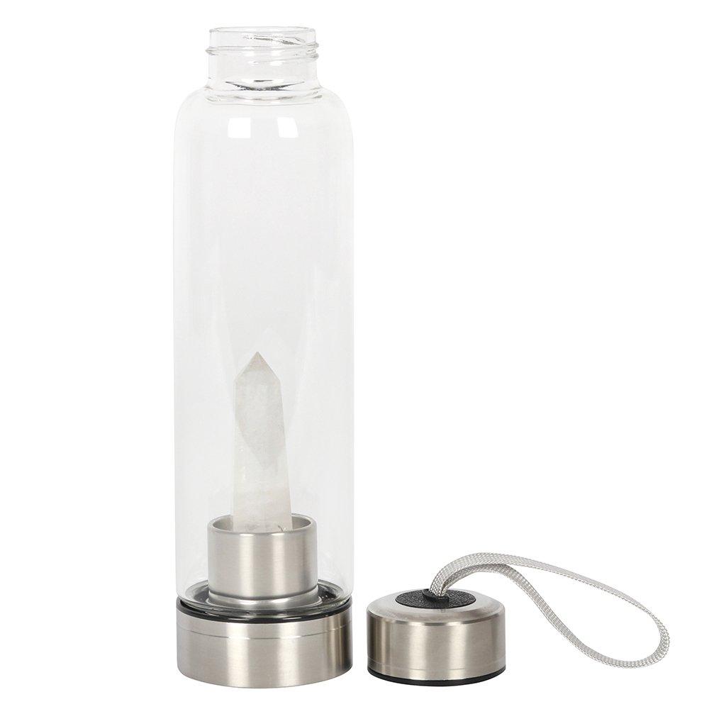 Clear - Something Different - Clear Quartz Energising Glass Water Bottle - 3