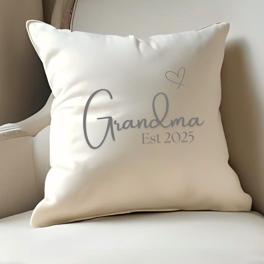 Cream - Aye Do Gifts - Grandma Est. 2025 Cushion 7699-LCU - 2