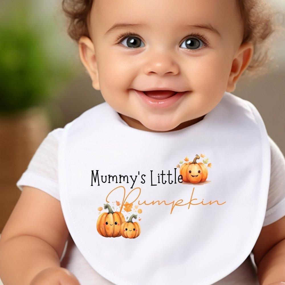 White - Aye Do Gifts - Halloween Mummys Little Pumpkin Baby Bib 5143-BBY
