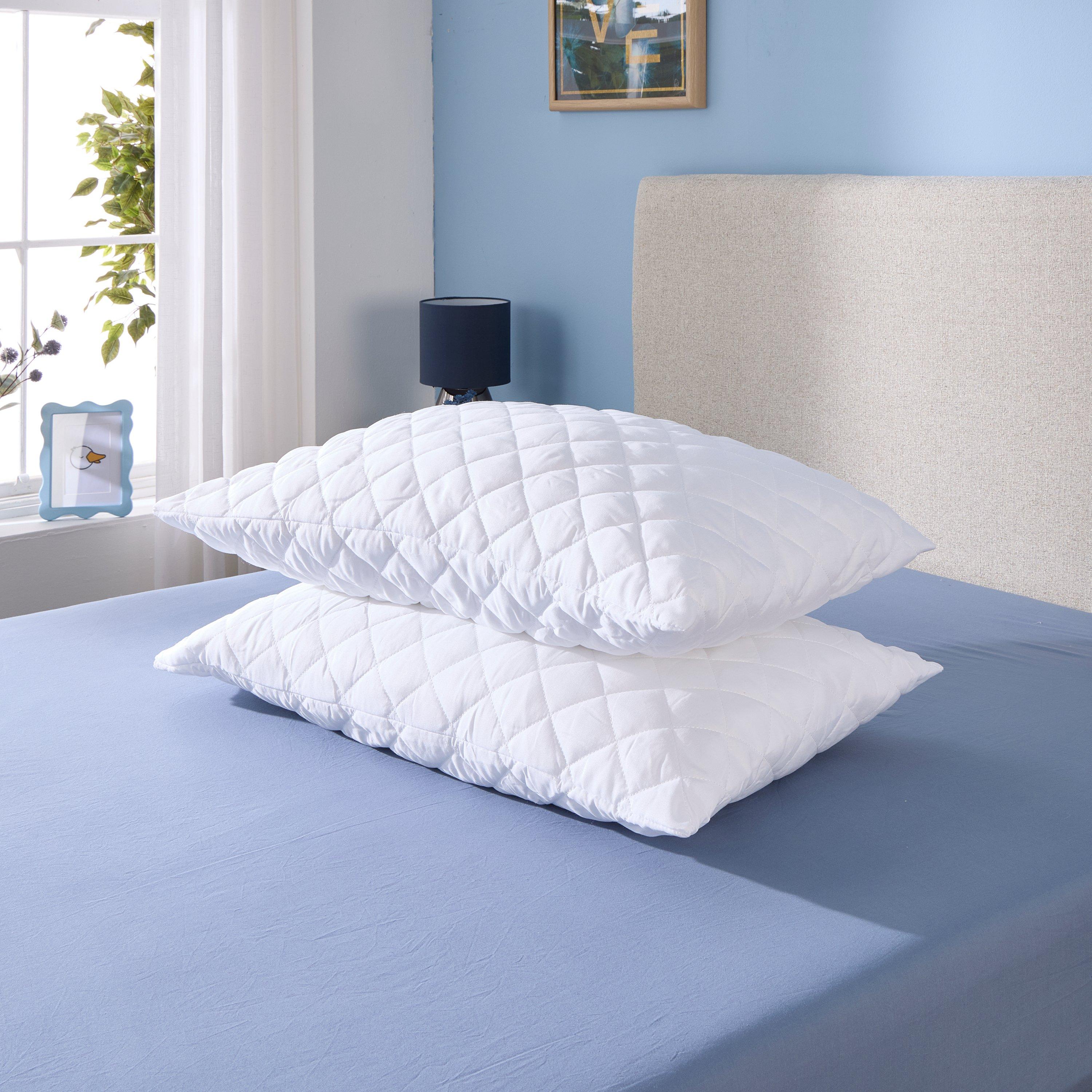 White - Downland - Sleep Well Pillow Protector Pair - 3