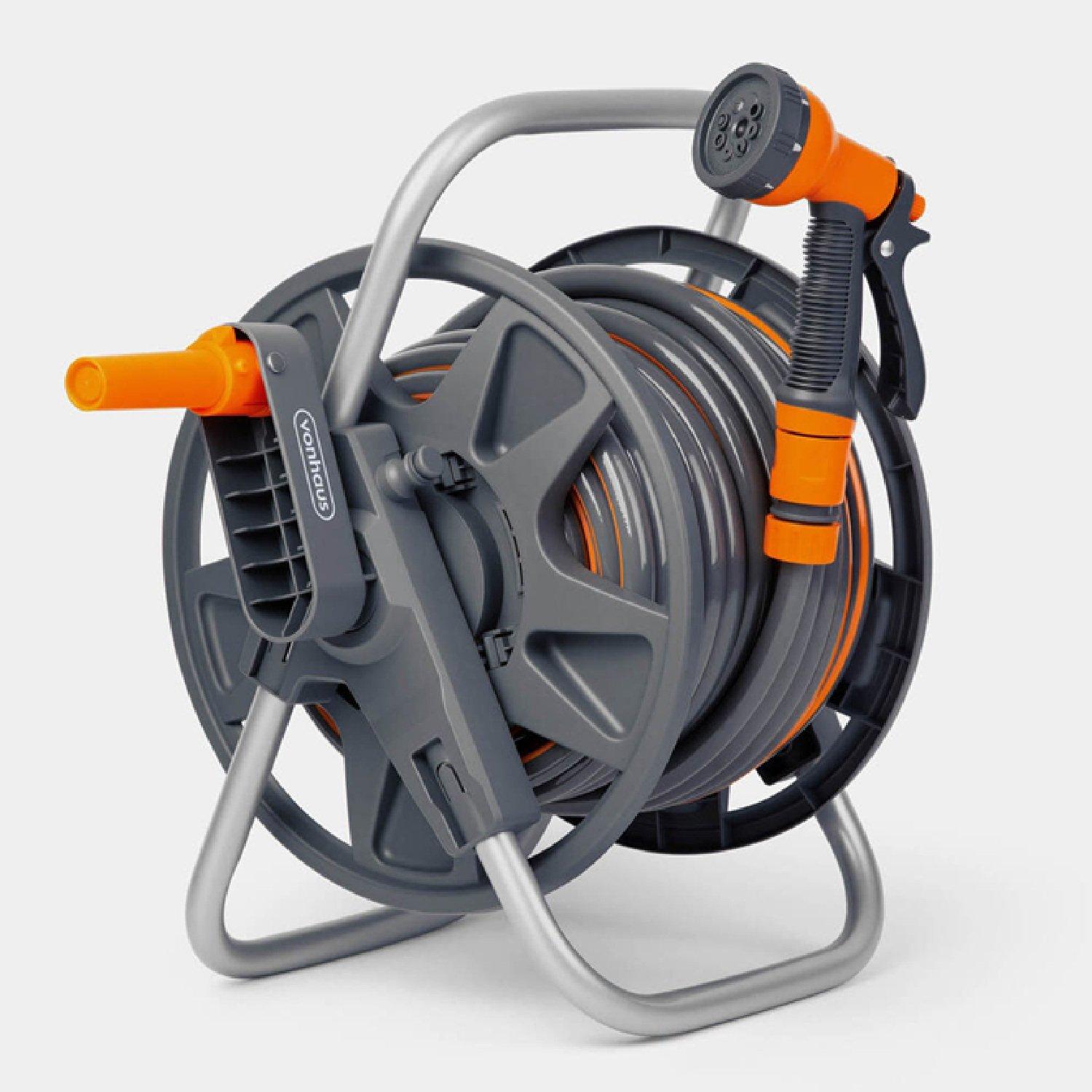 Vonhaus  Garden Hose Reel - 25M - Orange