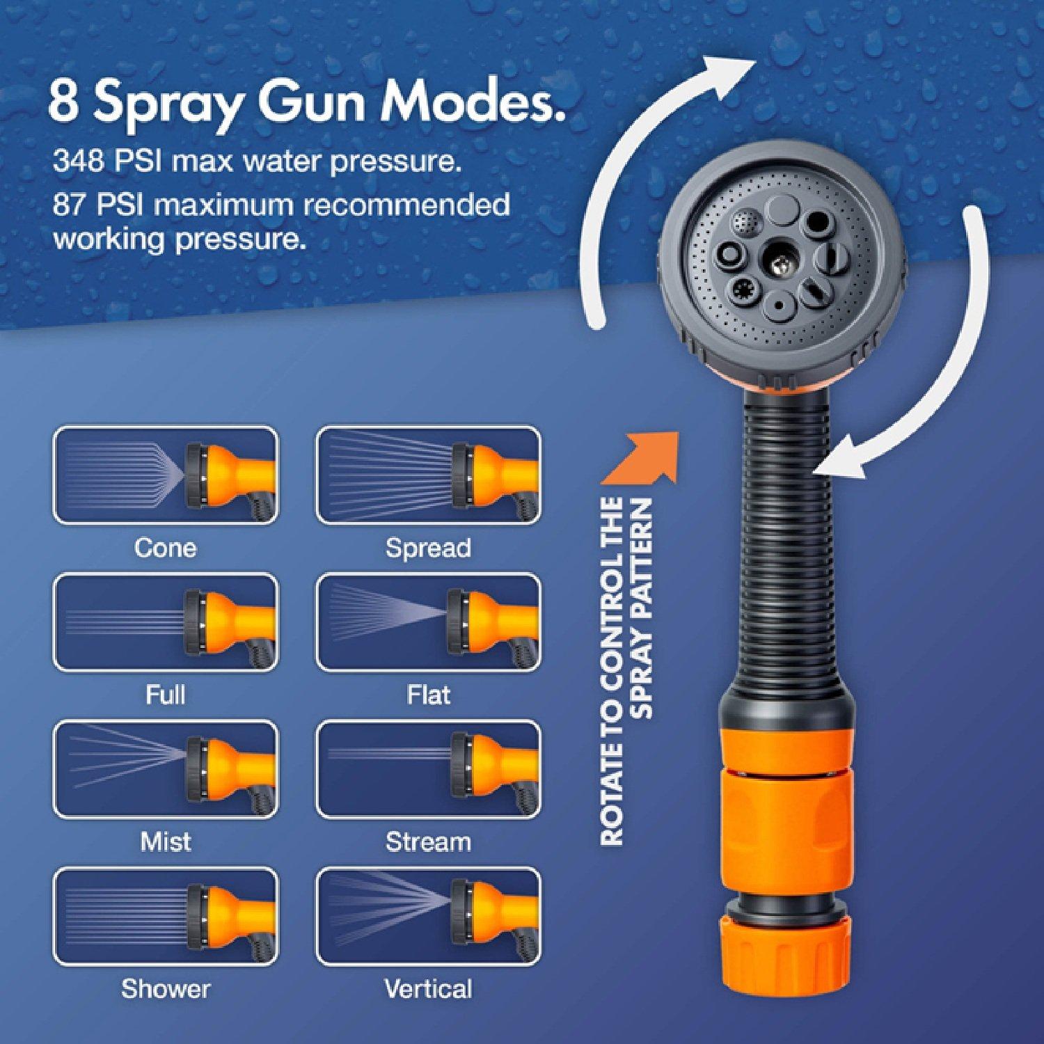 Orange - VonHaus - Garden Hose Reel - 25m - 5