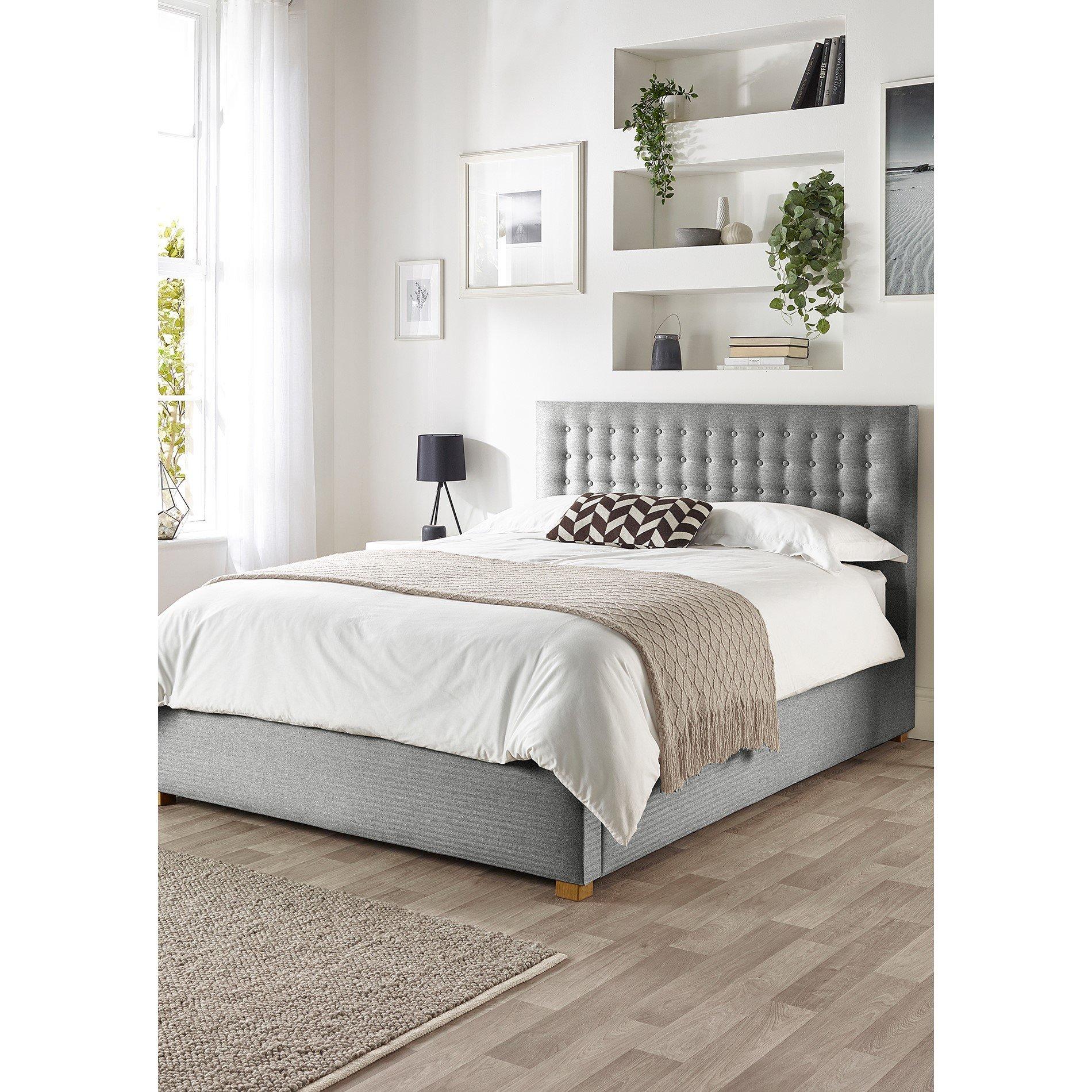 Grey - Catherine Lansfield - Catherine Lansfield Opulence Ottoman Bed - 4
