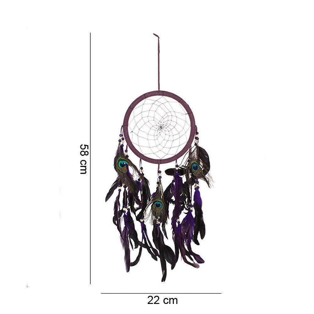 Purple - Something Different - Purple Peacock Feather Dreamcatcher - 2