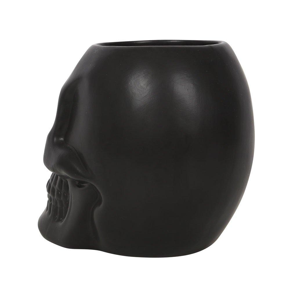 Black - Something Different - Black Skull Plant Pot - 4