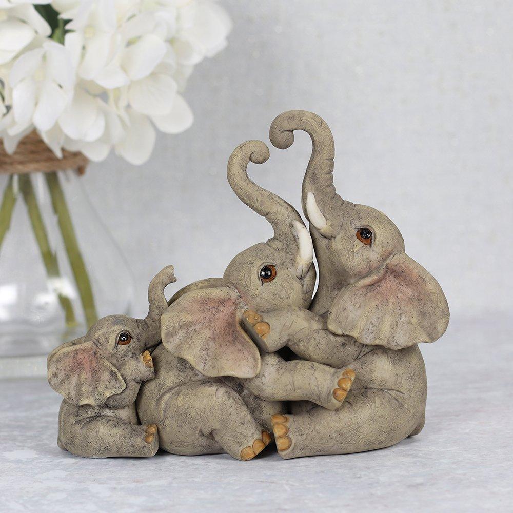 Something Different  Elephant Family Ornament - Grey & Silver