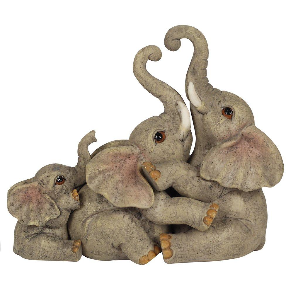 Grey & Silver - Something Different - Elephant Family Ornament - 2