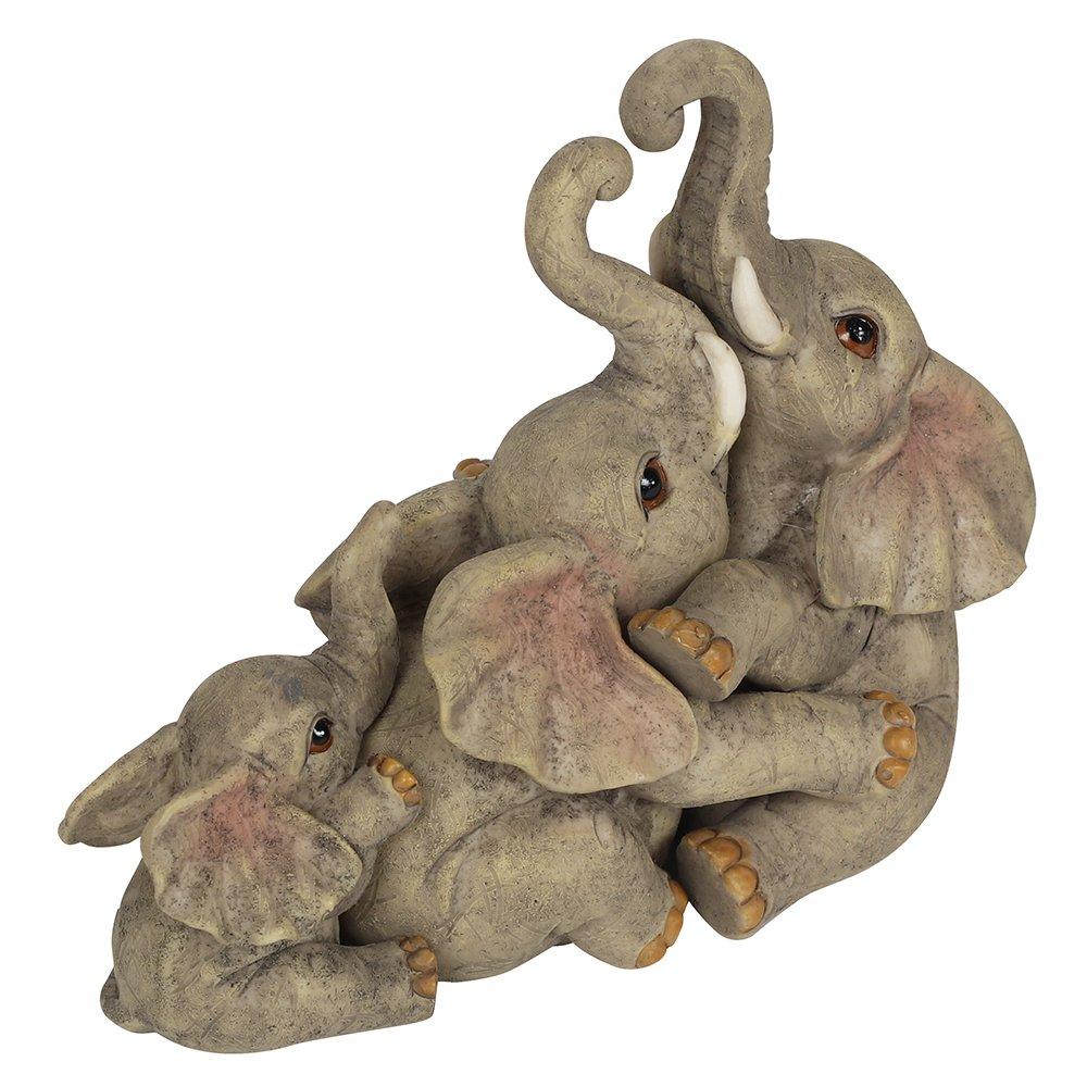 Grey & Silver - Something Different - Elephant Family Ornament - 3